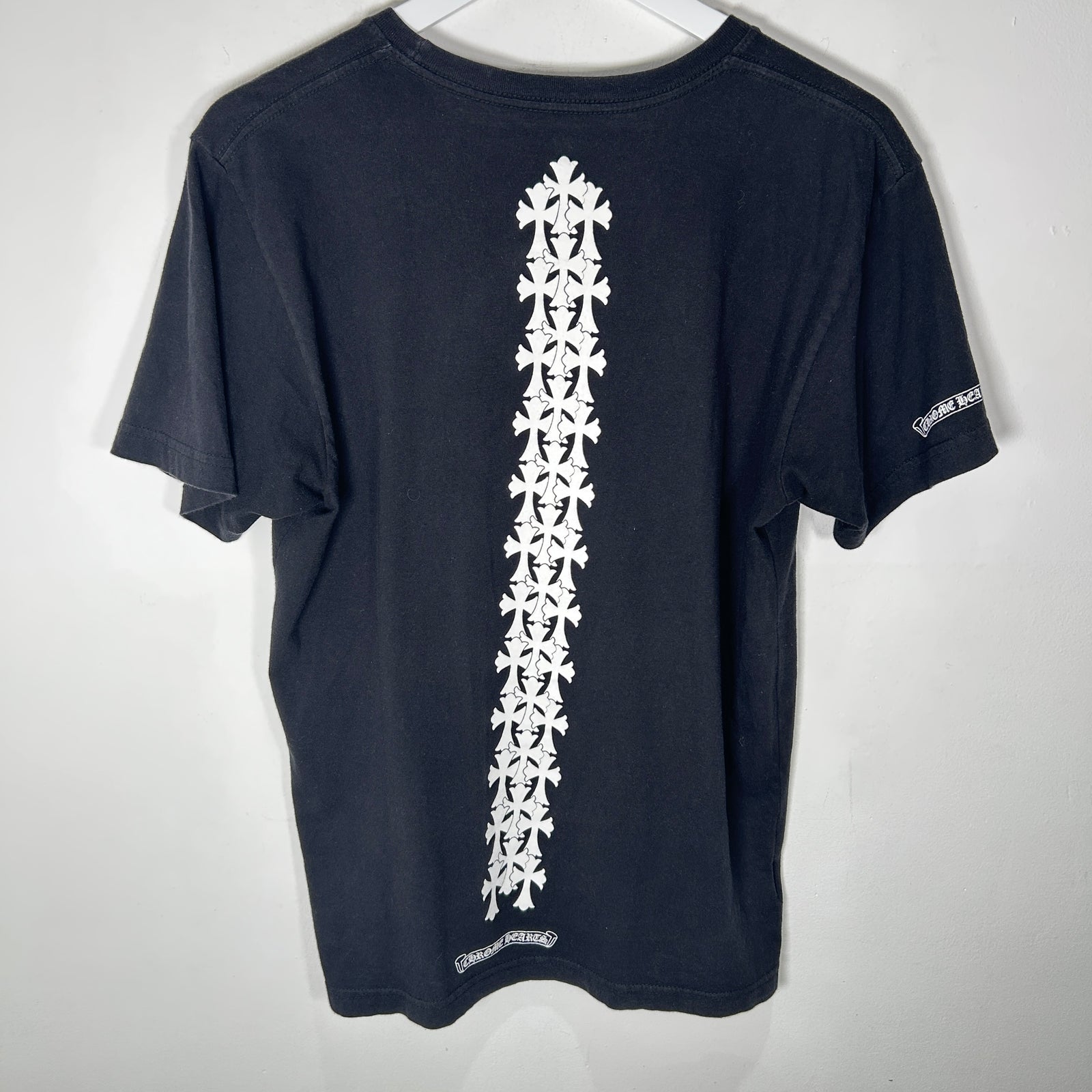 Chrome Hearts Black Spine Cross T-Shirt Size M