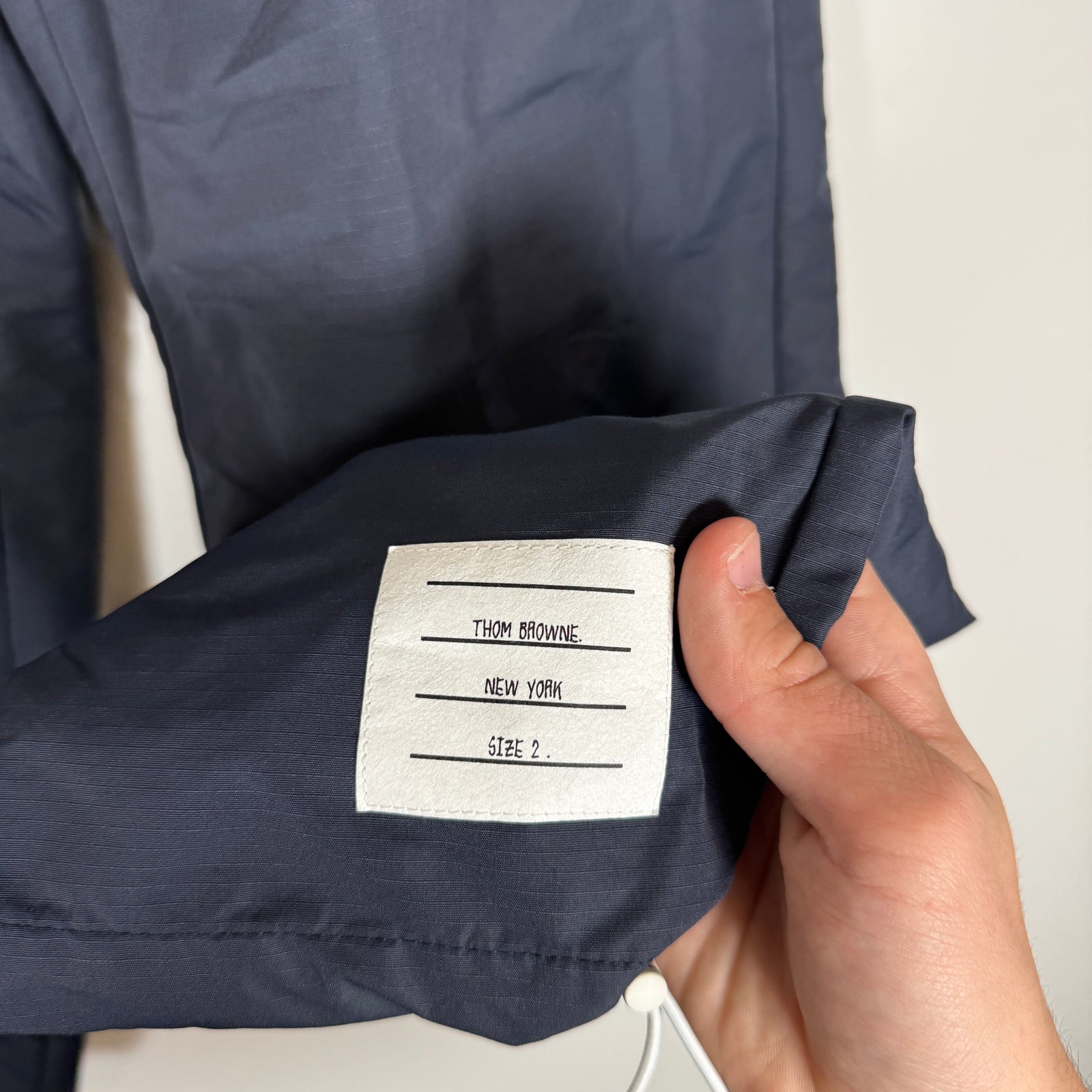 Thom Browne Navy Nylon Pants Size 2