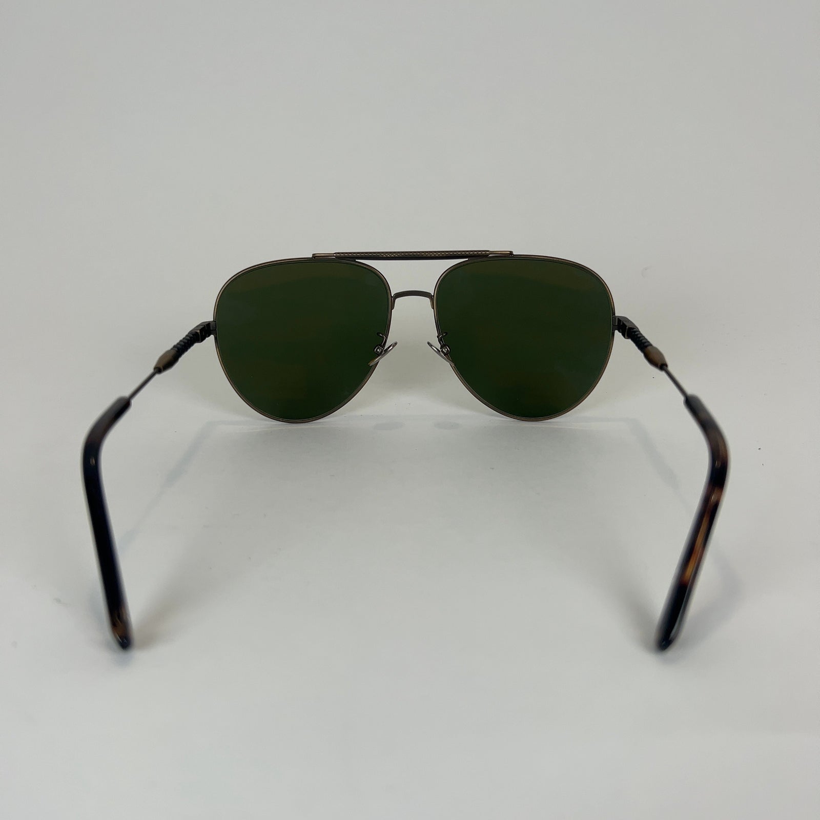 Bottega Veneta Braided Leather Aviator Sunglasses