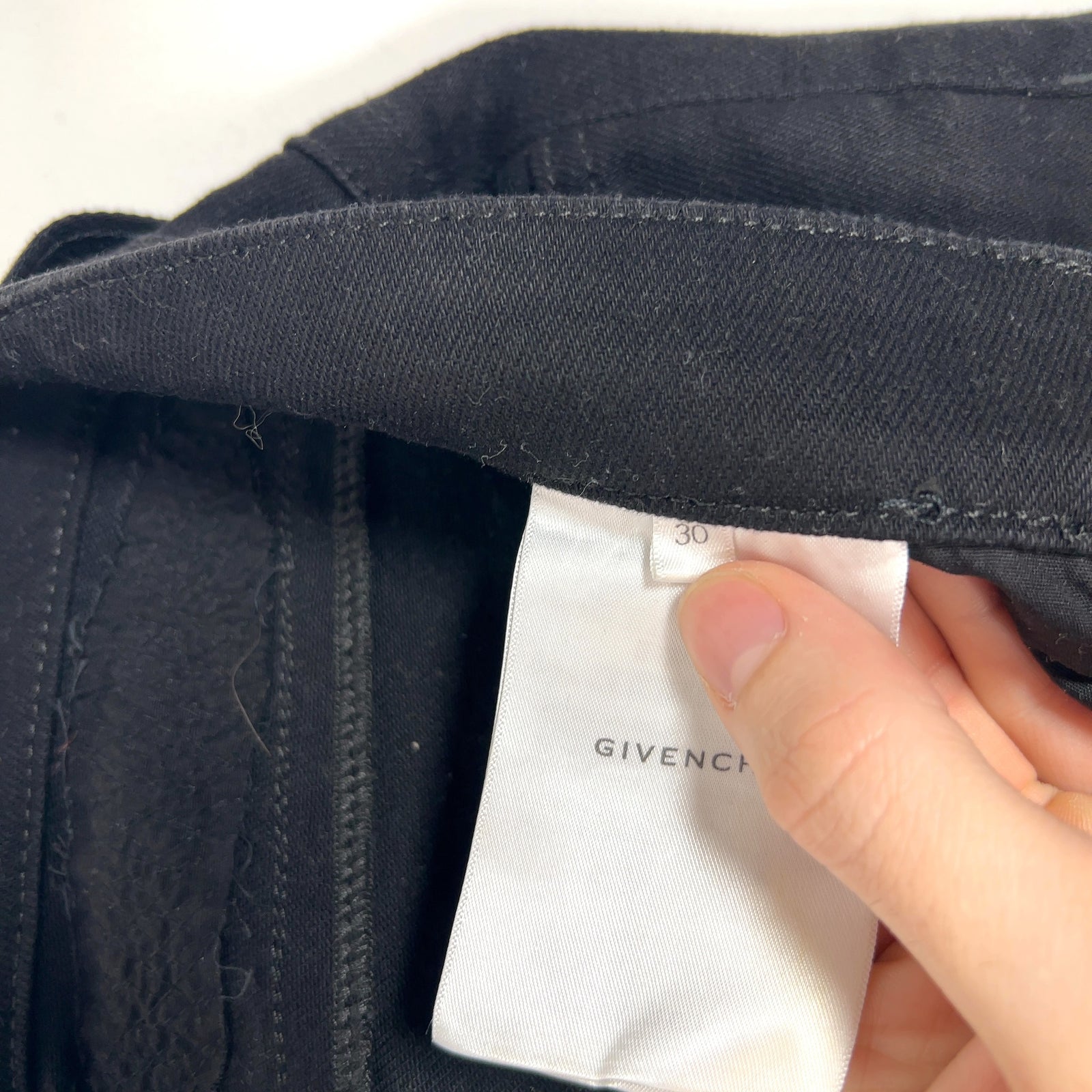 Givenchy Distressed Black Skinny Jeans
