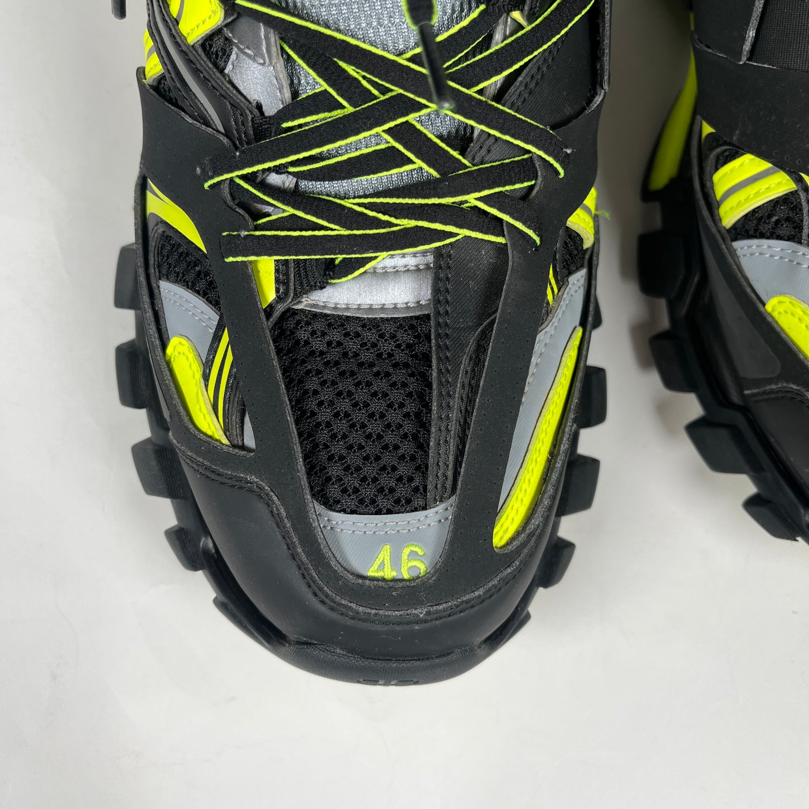 Balenciaga Black/Neon Yellow Track Sneakers Size 46