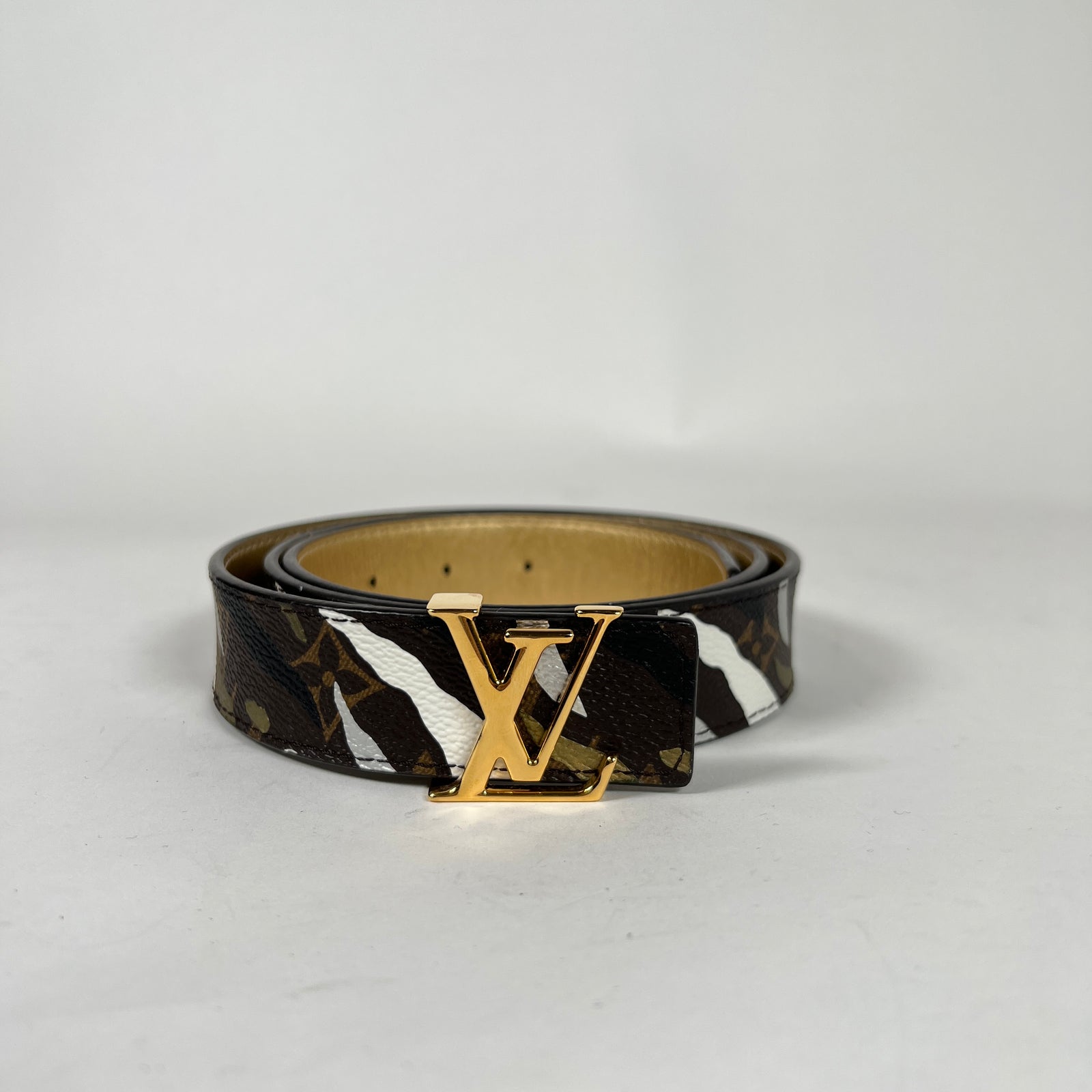 Louis Vuitton Camo Logo Belt