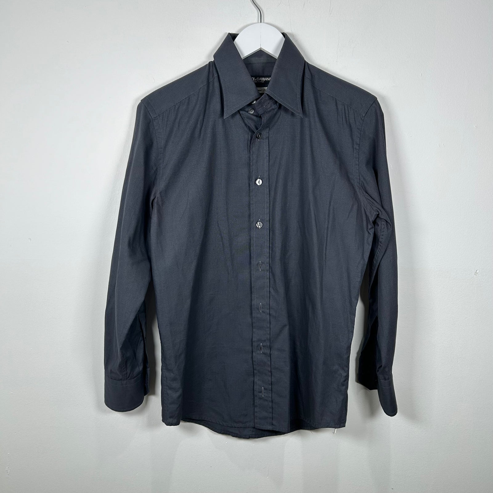 Dolce & Gabbana Navy Button-Up Shirt Size S