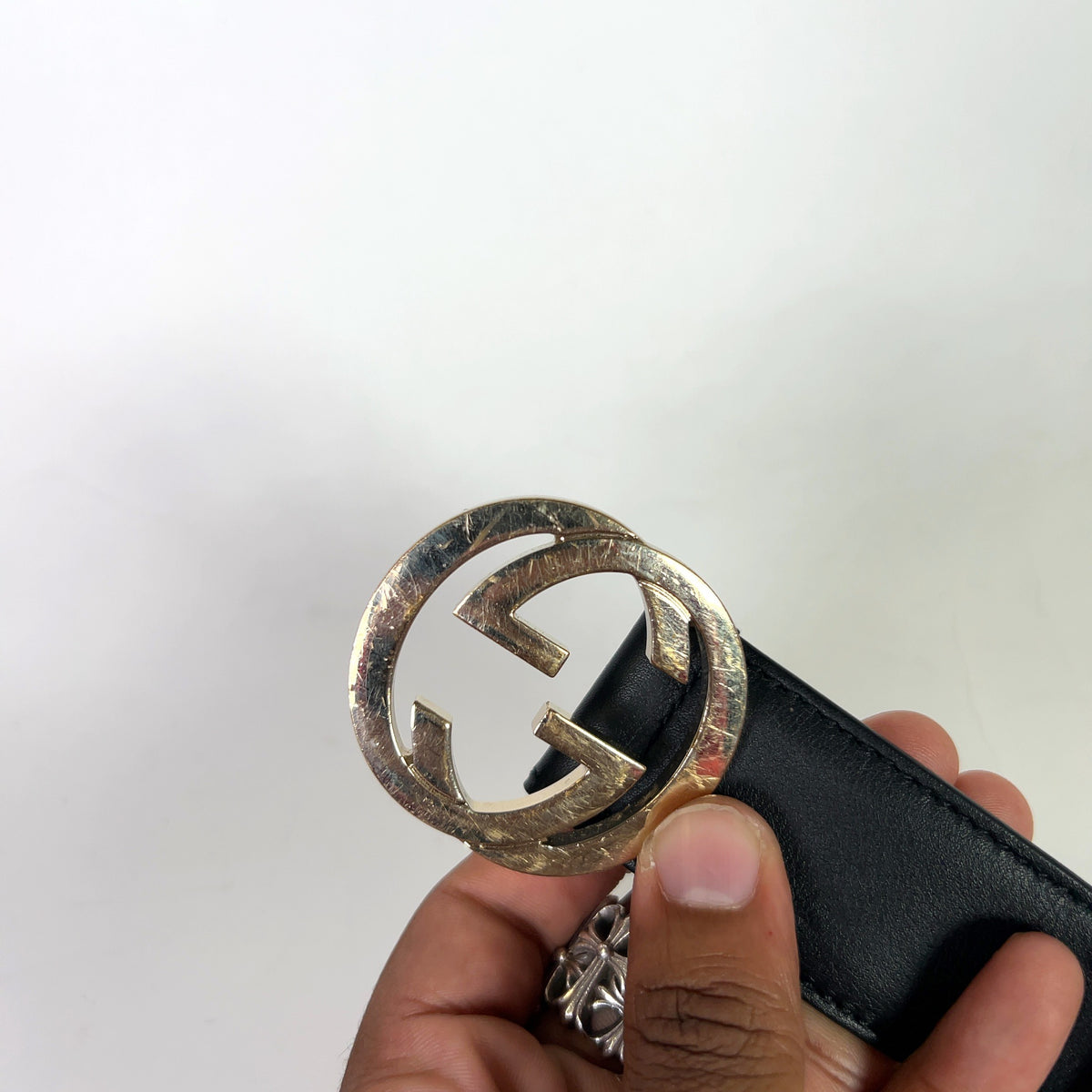 Gucci Interlocking G 1.5in Leather Belt