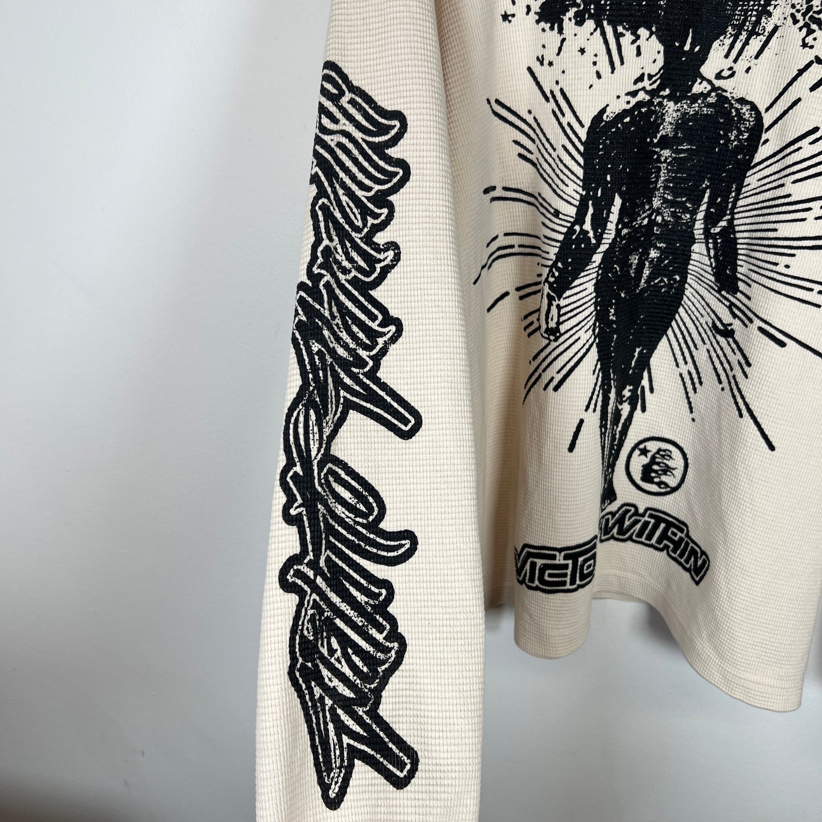 Hellstar Cream Victory Lap Thermal Longsleeve Size M