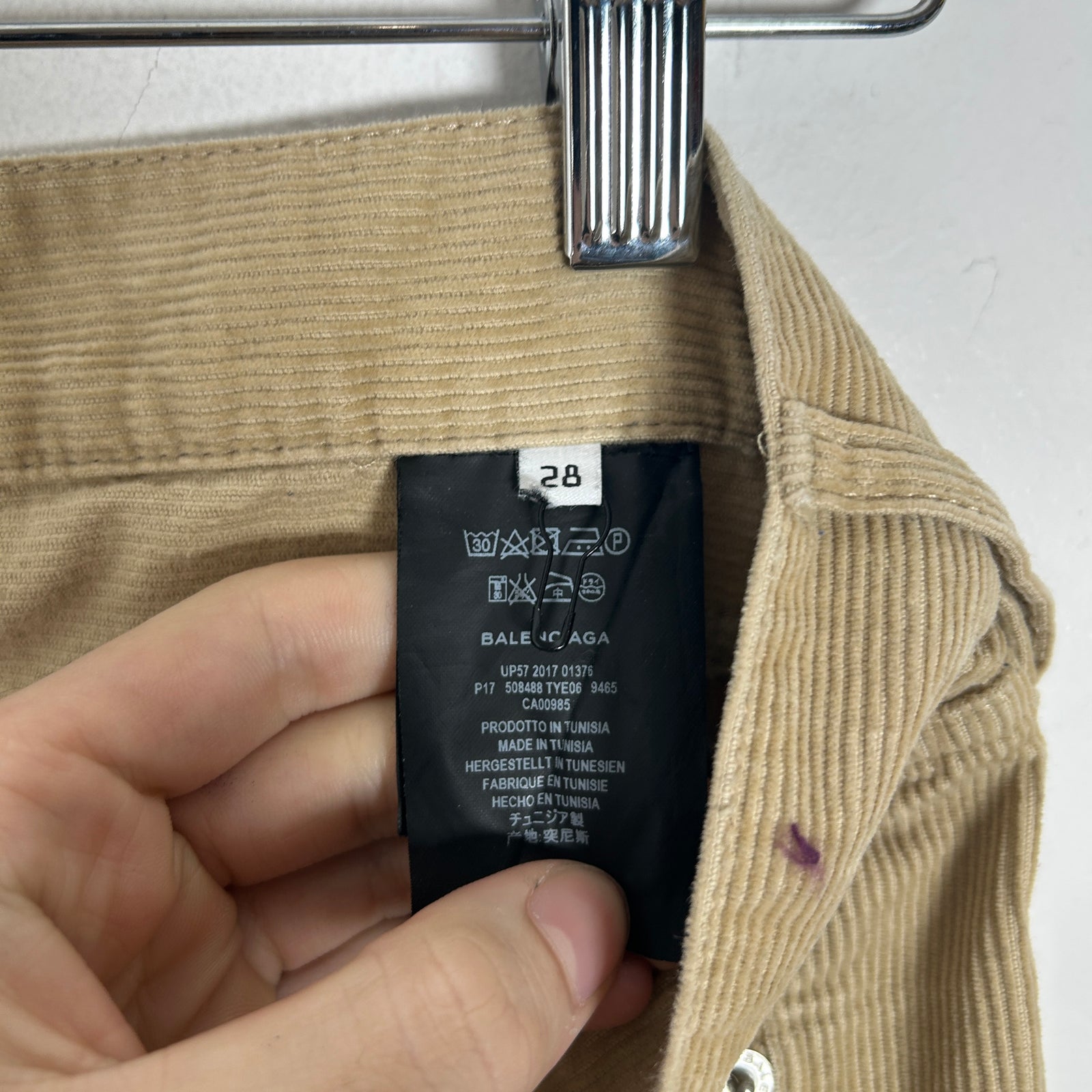 Balenciaga Corduroy Convertible Pants Size 28