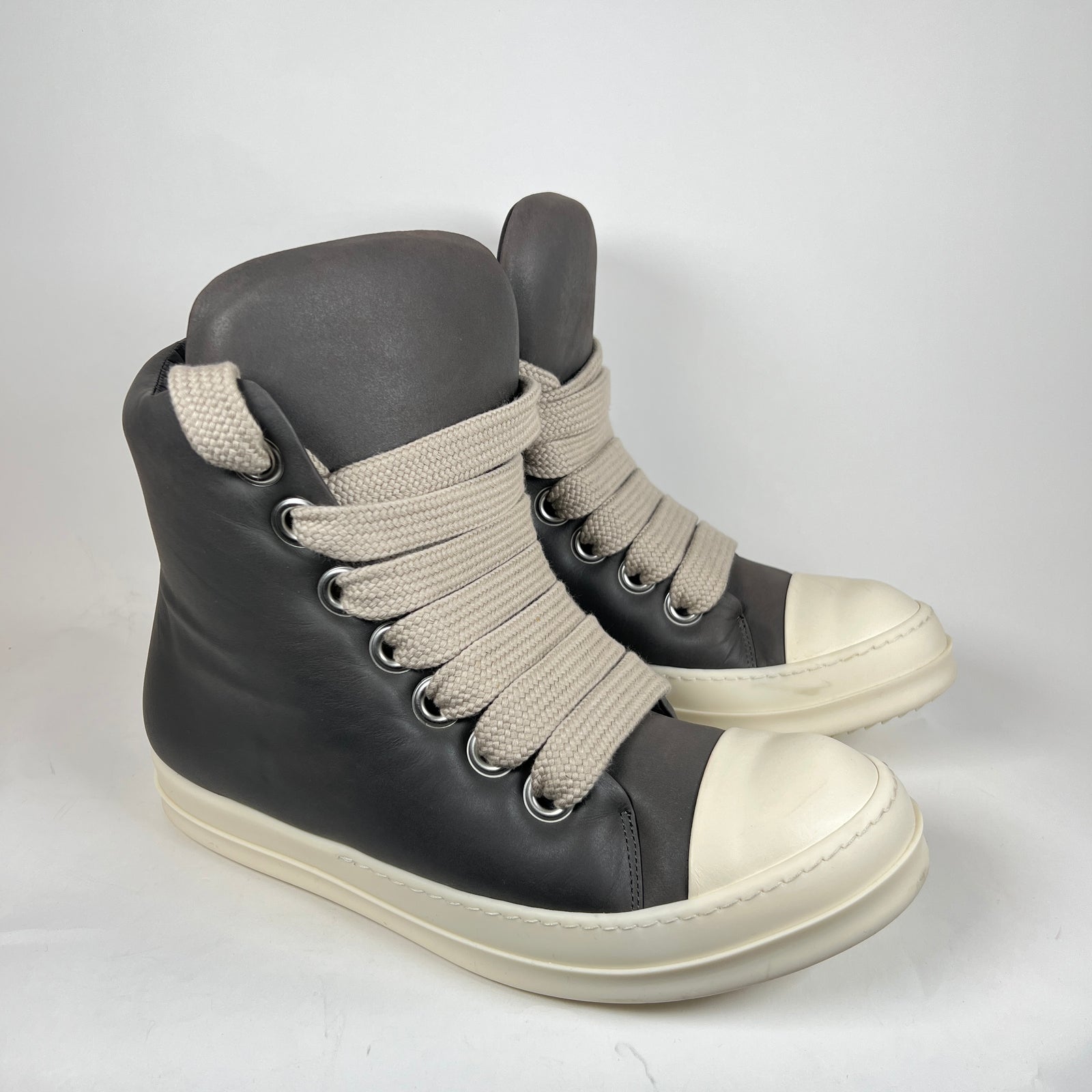 Rick Owens Dark Dust Jumbo Lace Padded High Ramones Size 45