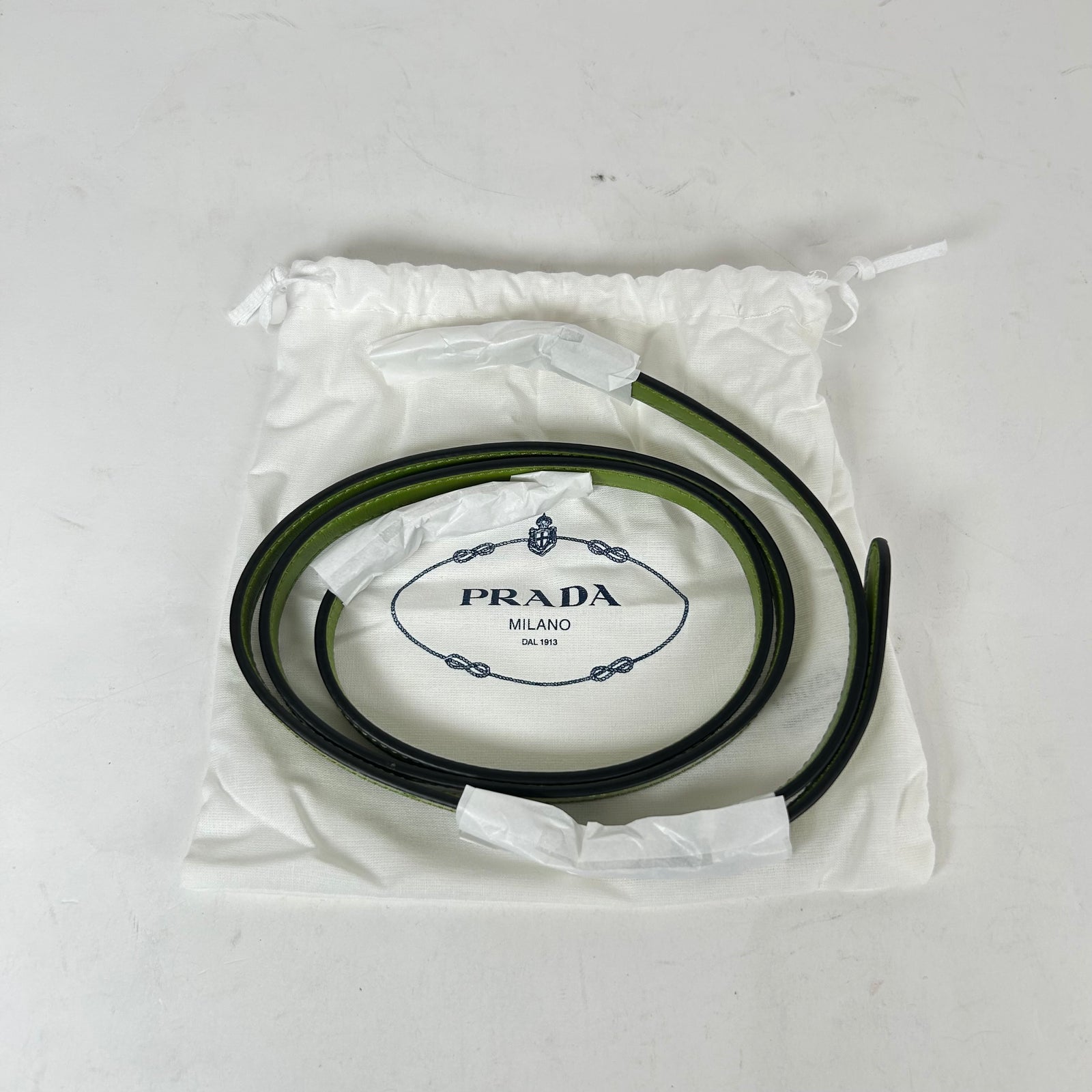 Prada Olive Green Mini Re-Edition 1995 Leather Handbag