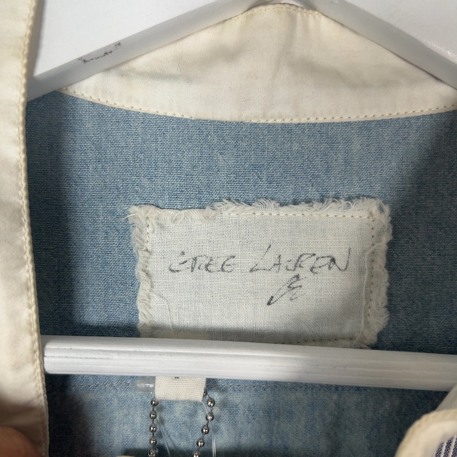 Greg Lauren Reconstructed Denim Tunic Shirt