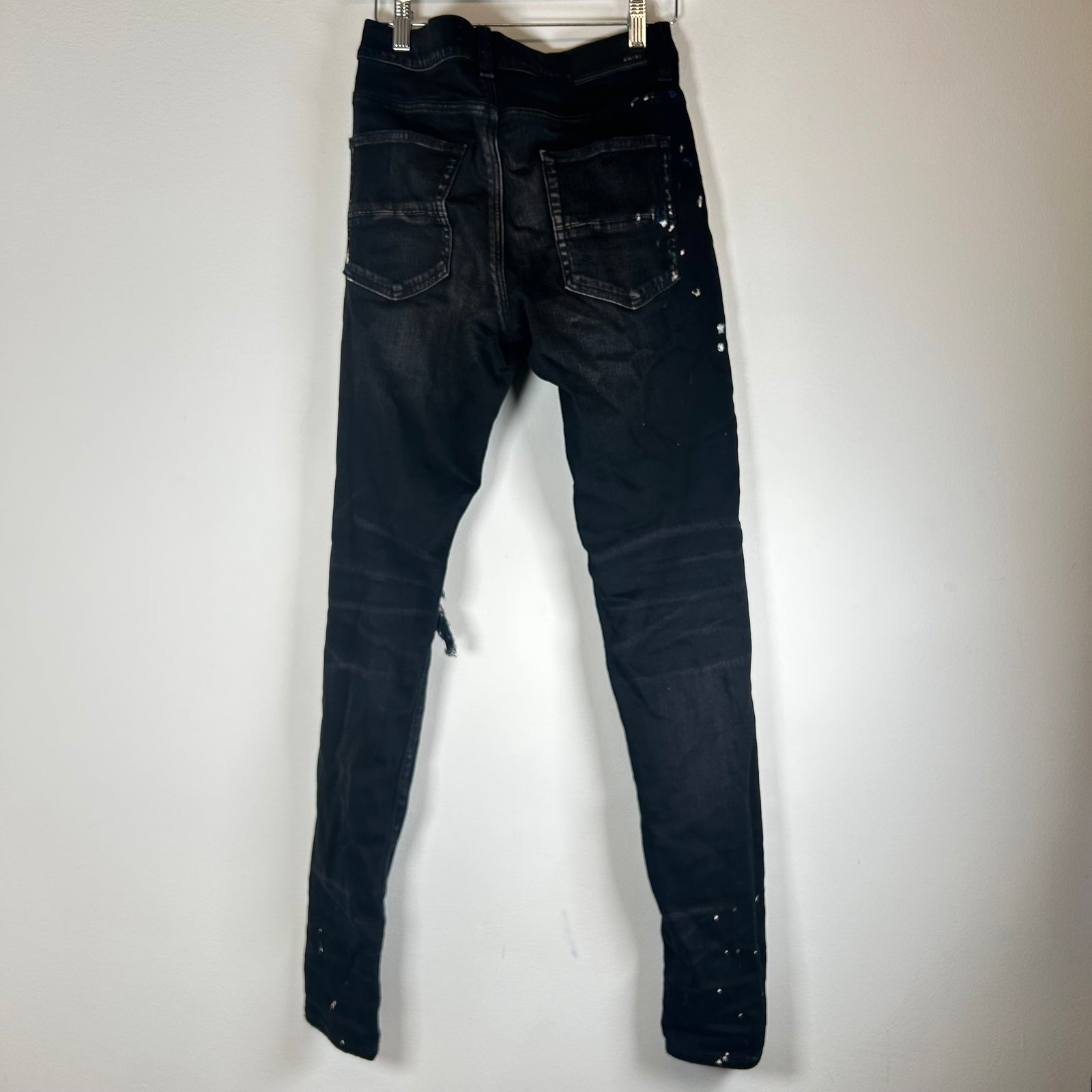 Amiri Black Paint Splatter Mx1 Jeans Size 30