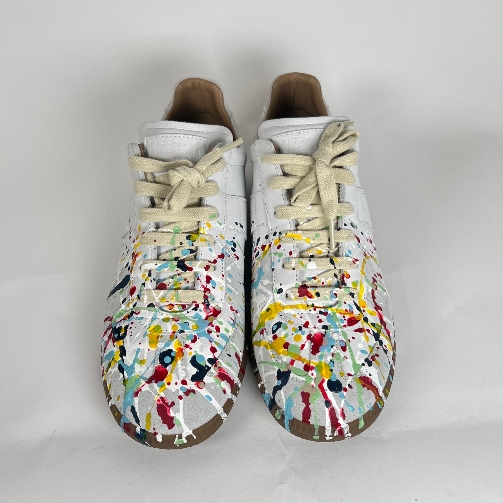 Maison Margiela White Paint Splatter Gats Size 42