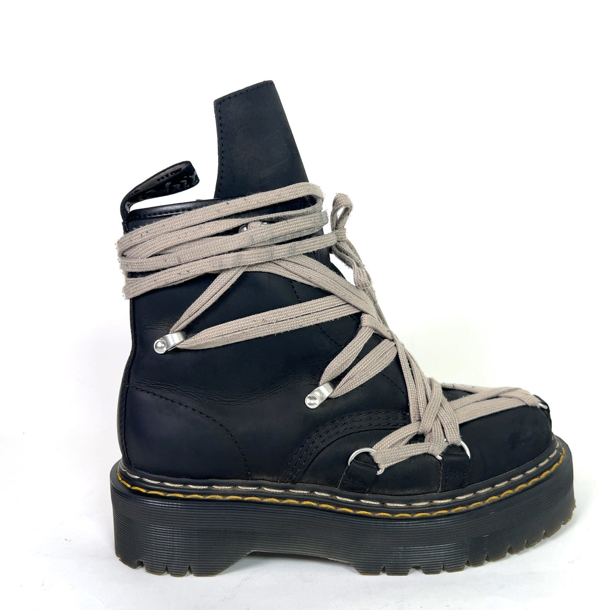 Rick Owens x Dr Martens 1460 Megalace Quad Sole Boots