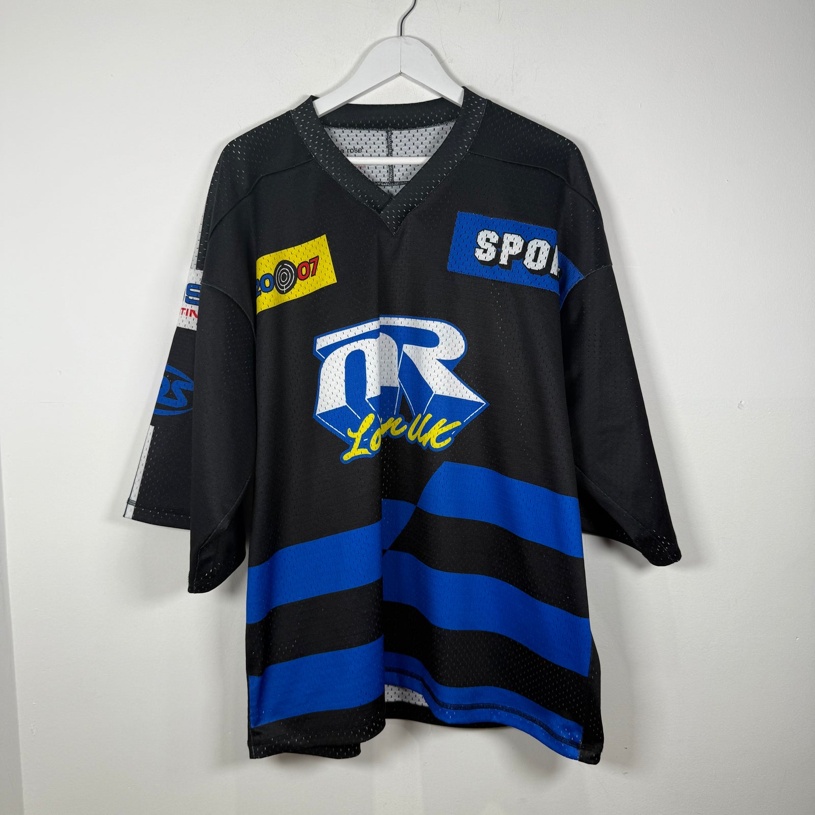 Martine Rose Oversized Black Football Jersey Size S