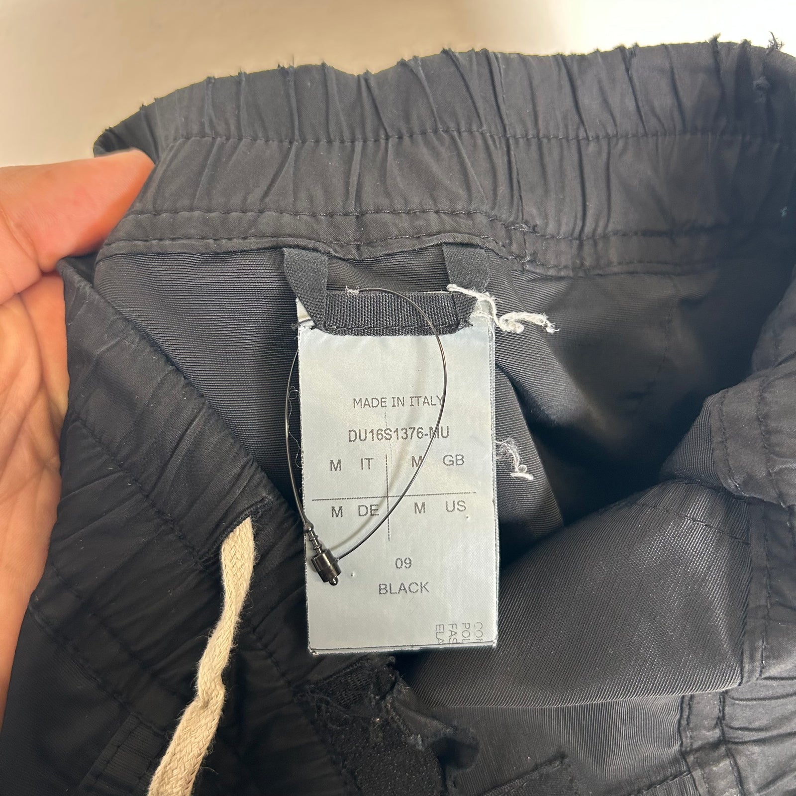 Rick Owens Black Nylon Creatch Cargos Size M
