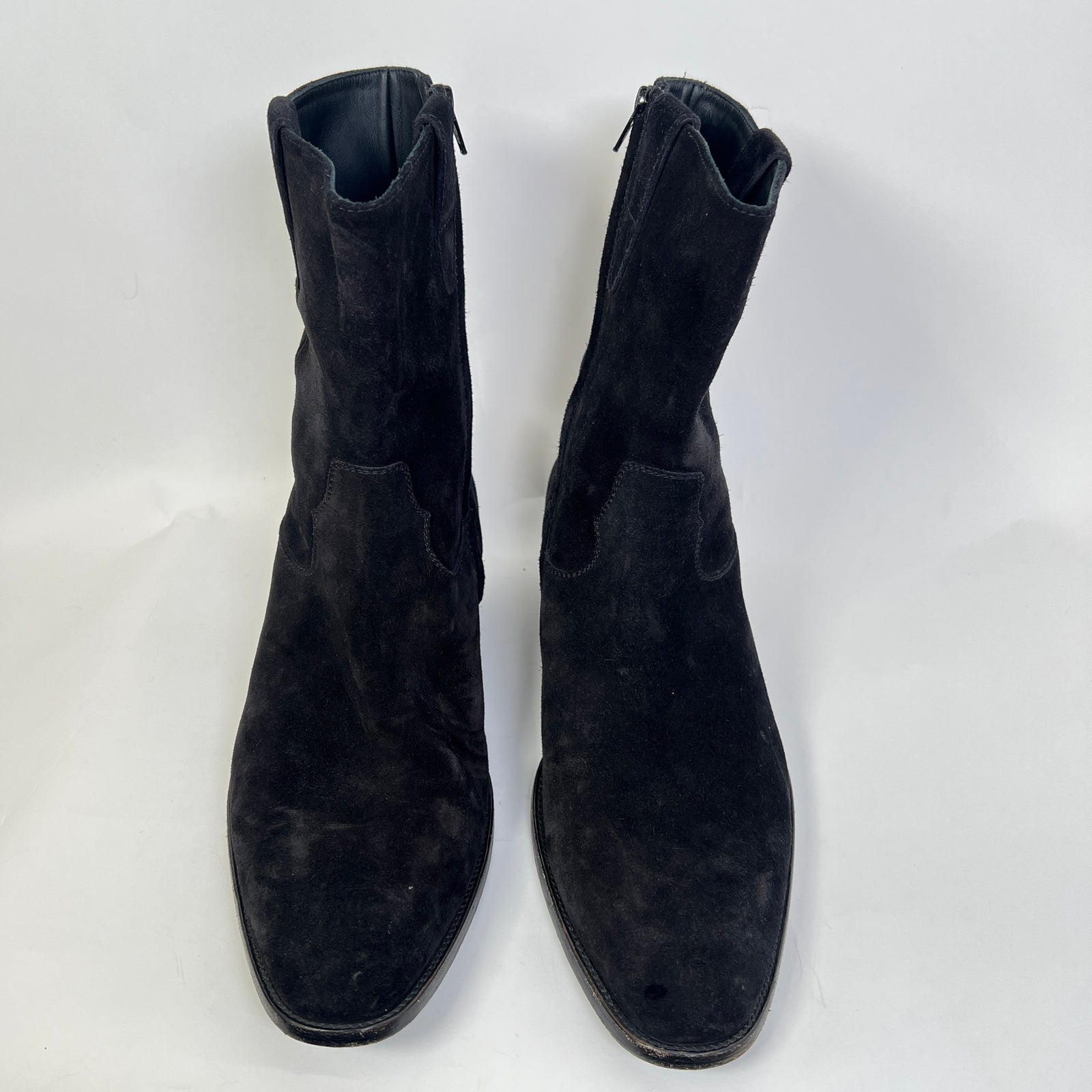 Saint Laurent Black Jodhpur Suede Boots Size 45