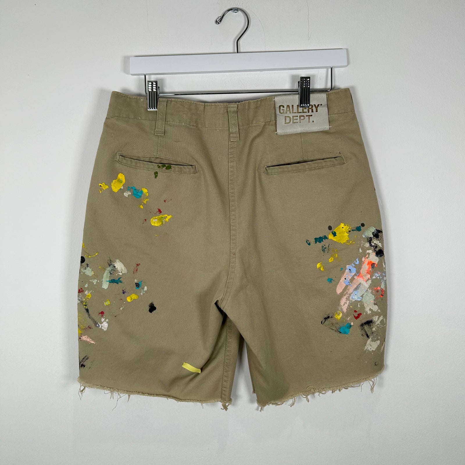 Gallery Dept. Khaki Paint Splatter Shorts Size 30