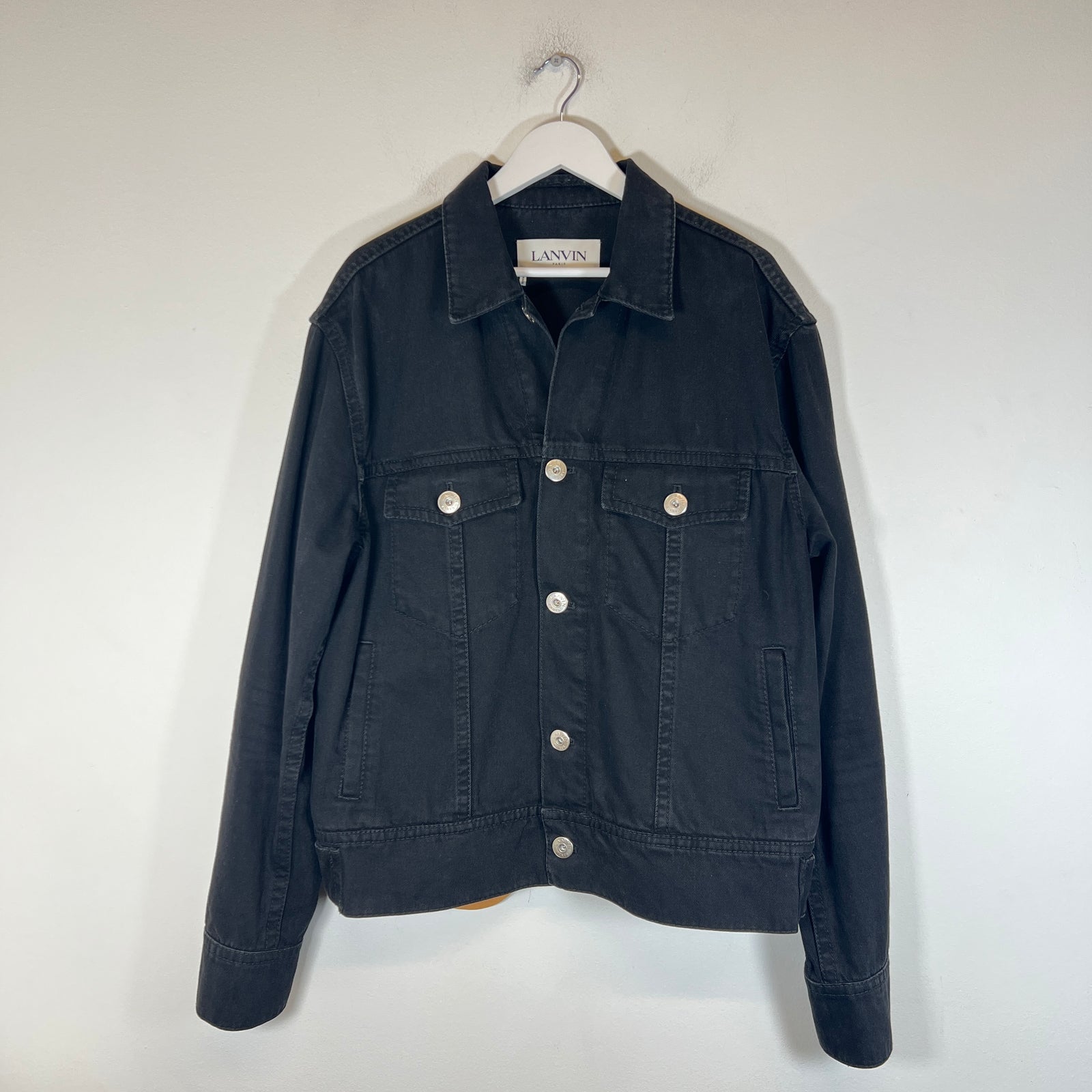 Lanvin Black Denim Jacket Size XL