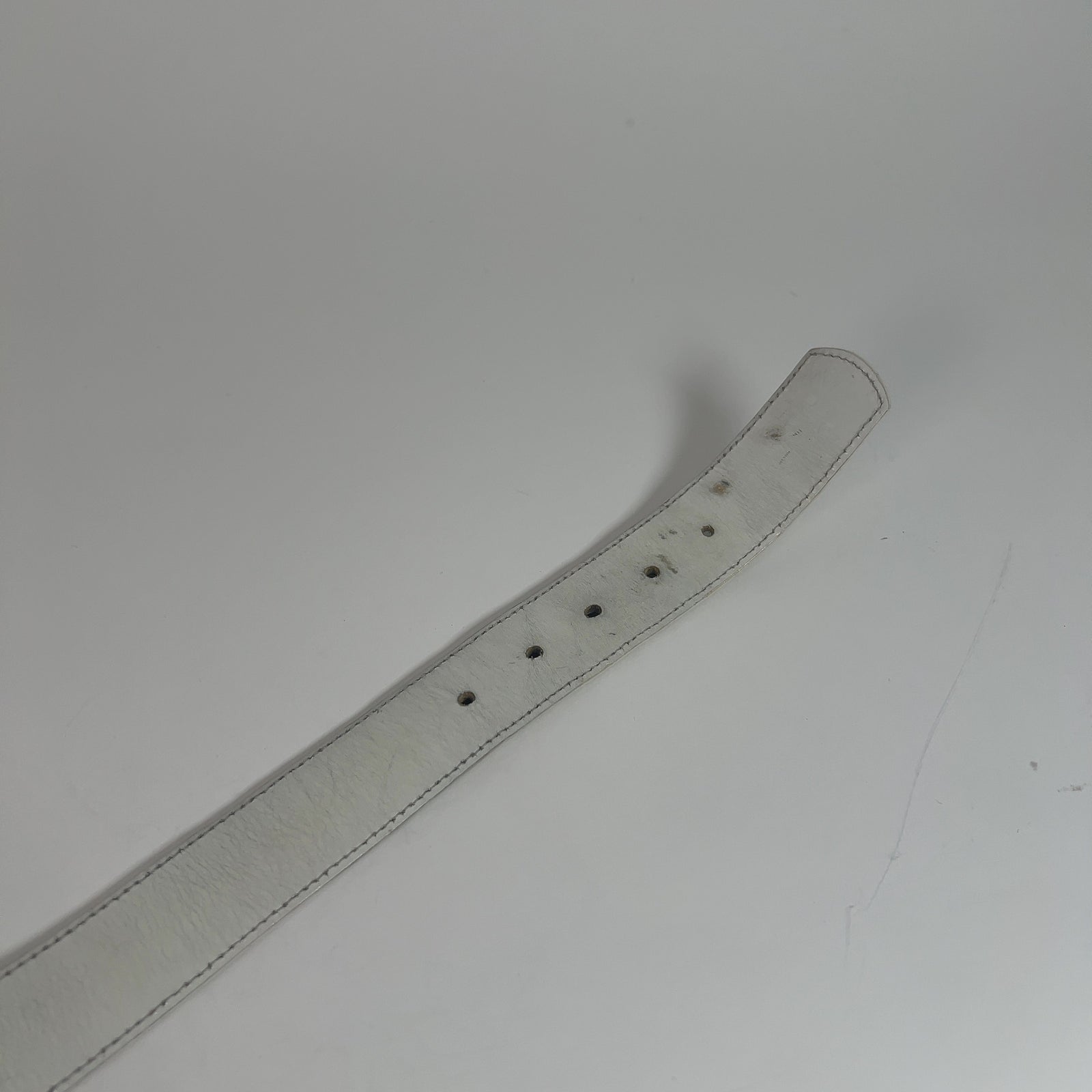Chrome Hearts White 'Oval Cross' Belt Size 32