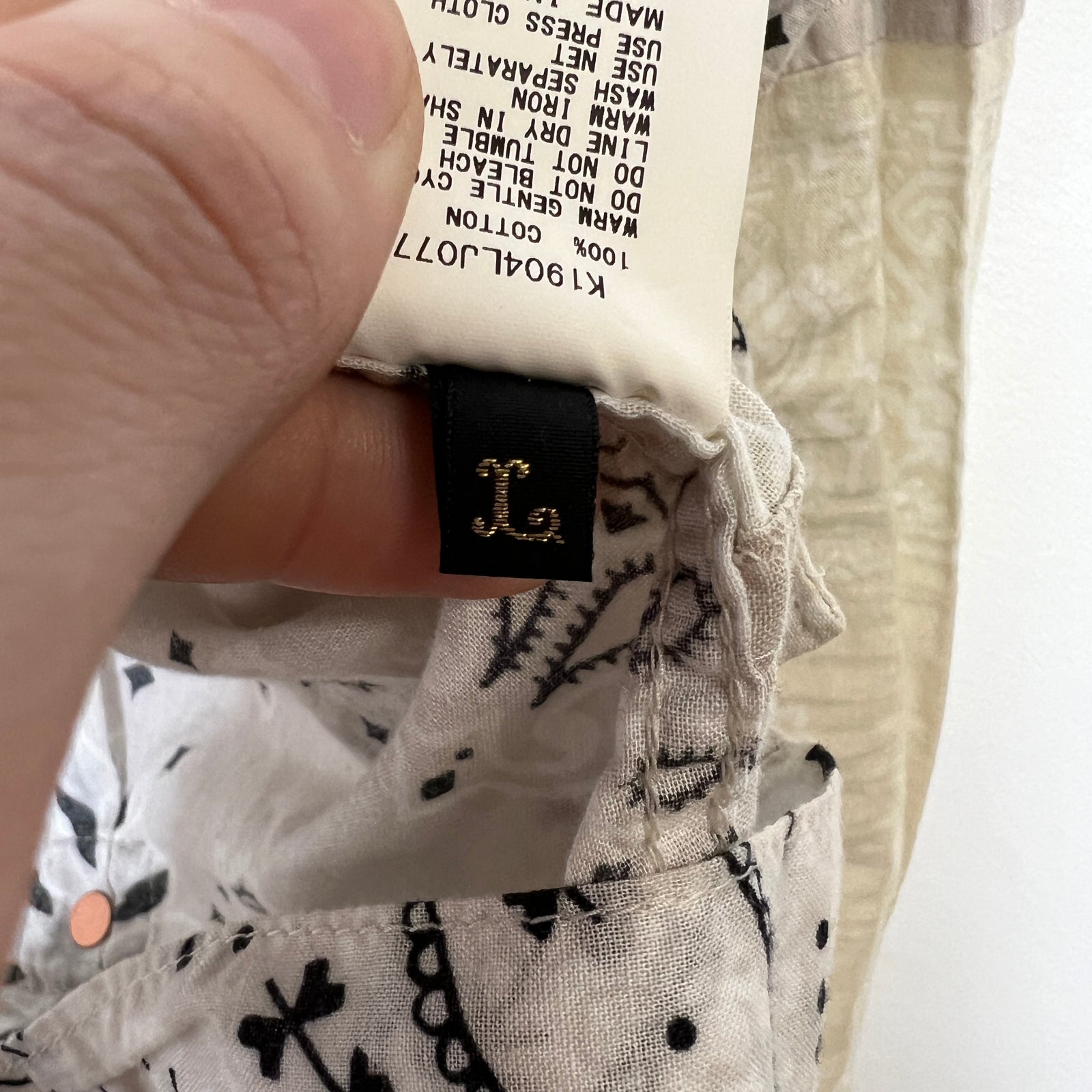 Kapital White Paisley Patchwork Shirt Size L