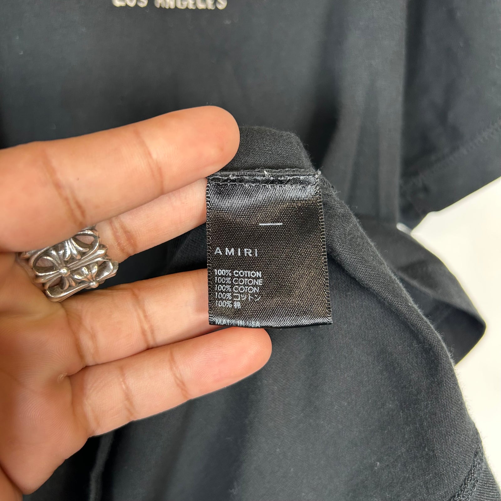 Amiri Black 'TGCW' Logo T-Shirt Size S