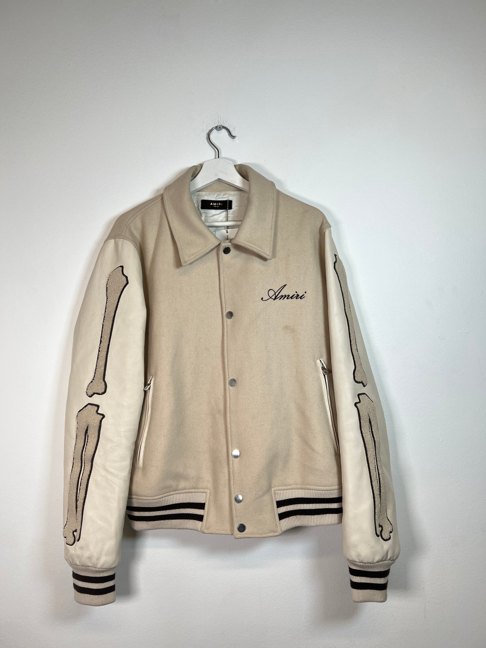 Amiri Bone Varsity Jacket Size L