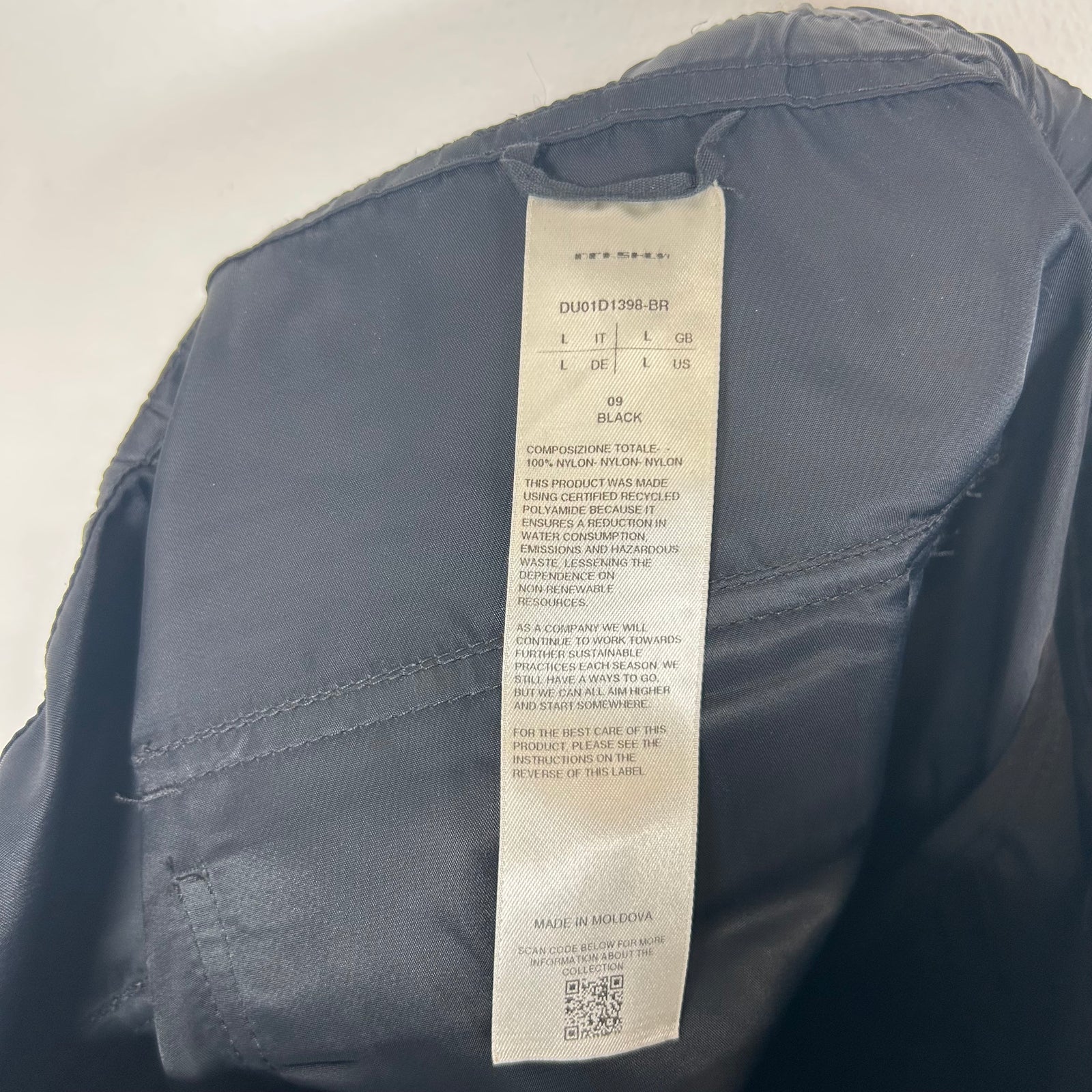 Rick Owens Black Nylon Bela Cargos Size L