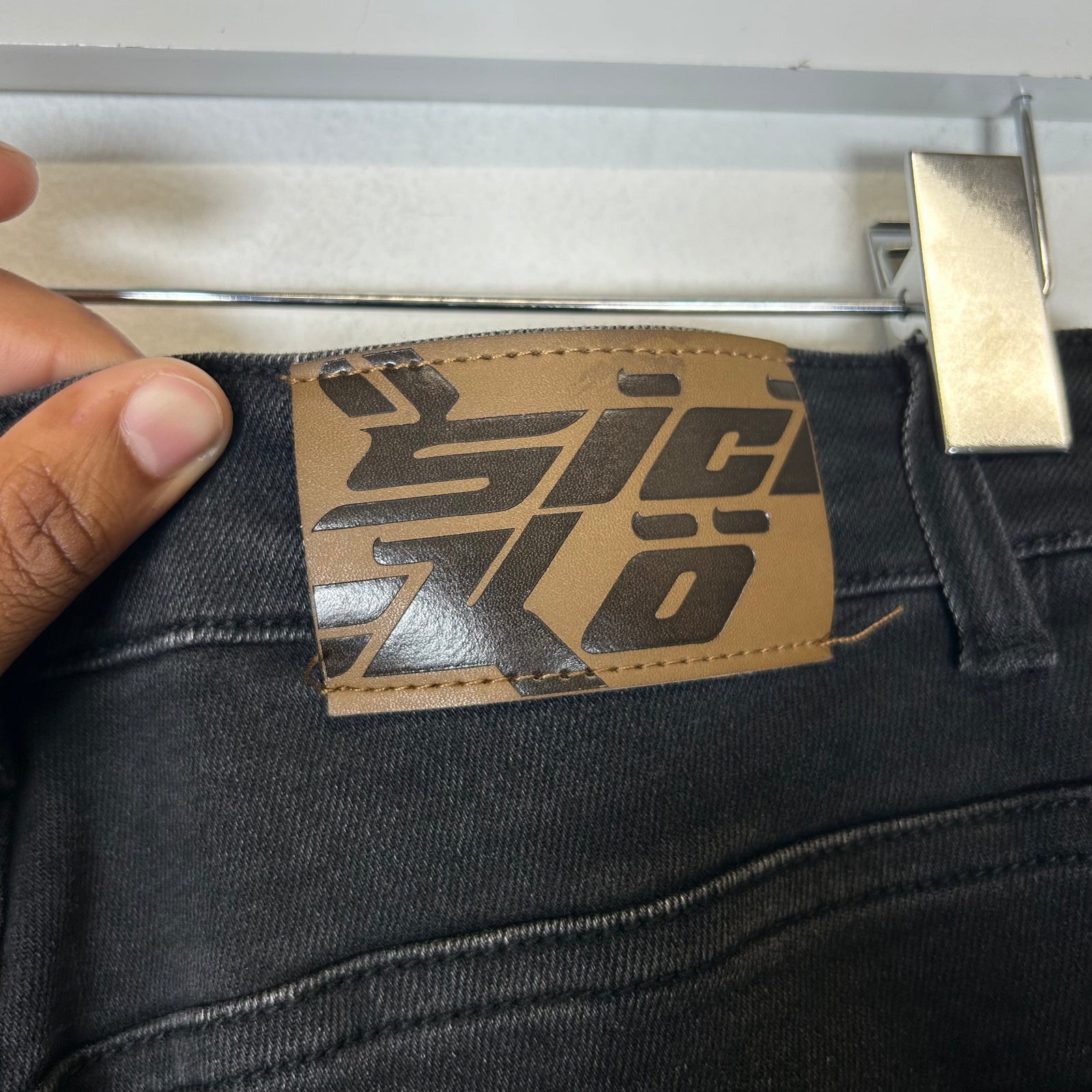 Sicko Black/White Chain Stich Jeans Size 30