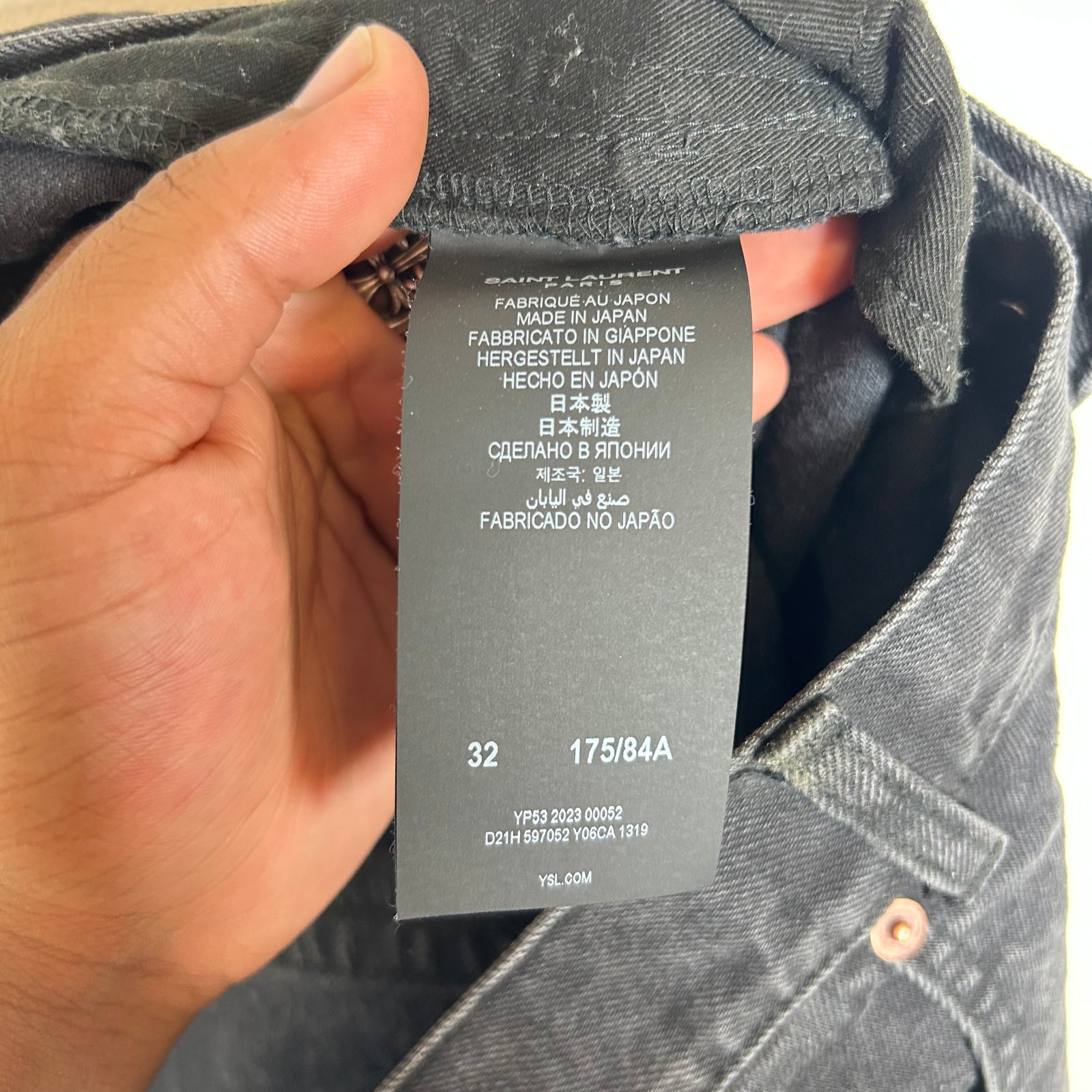 Saint Laurent D18 Black Washed Jeans Size 32