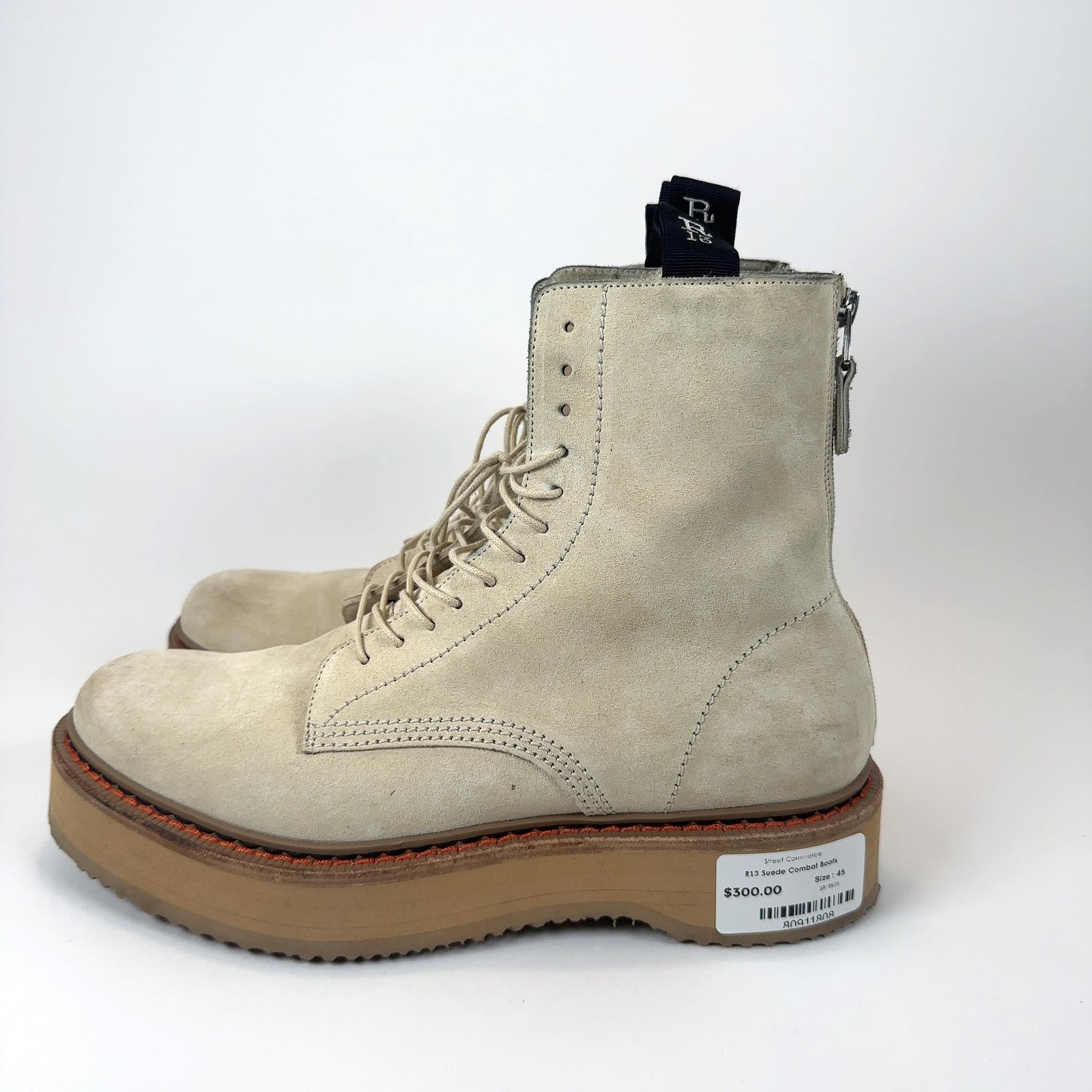 R13 Suede Combat Boots