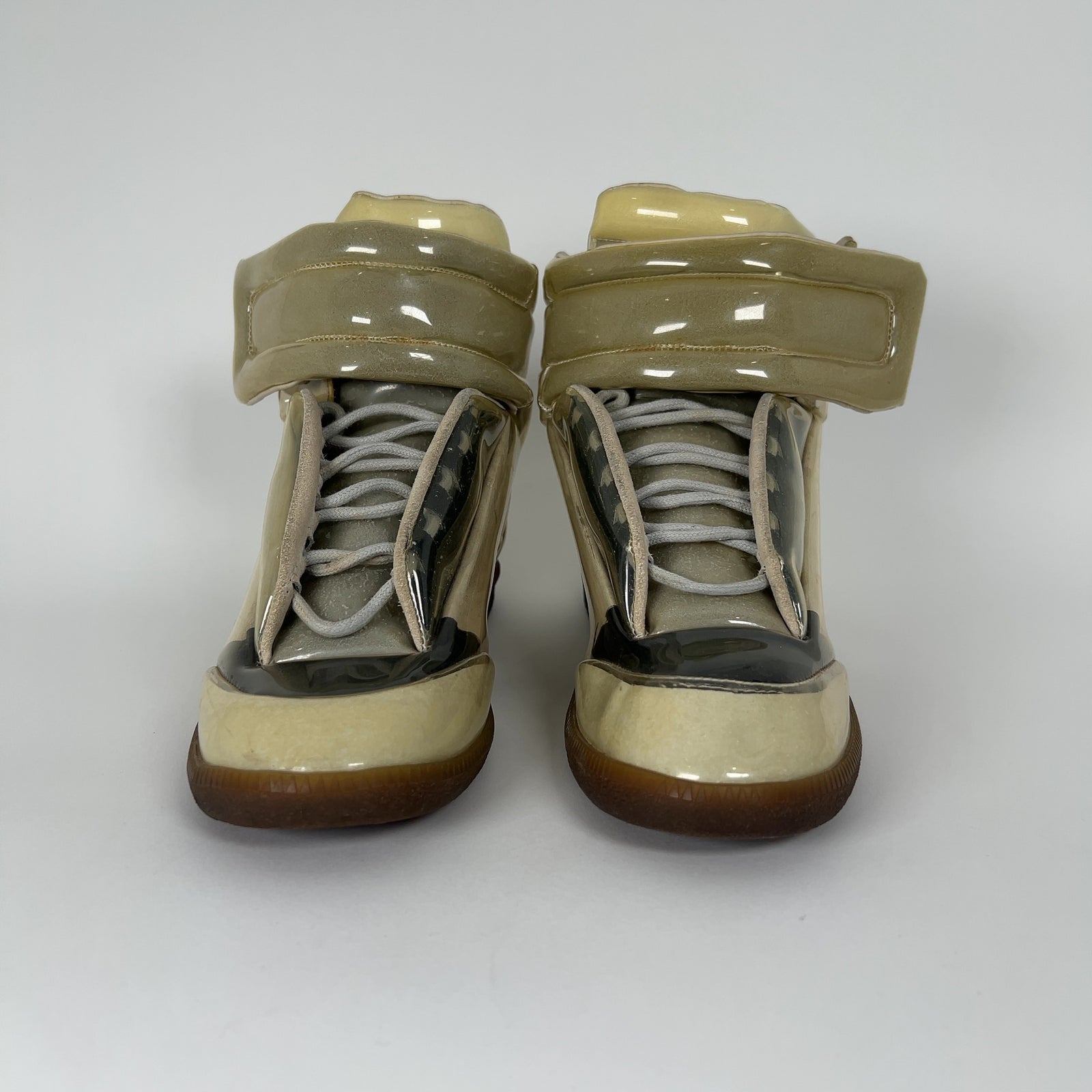 Maison Margiela Beige PVC Future High-Tops Size 43