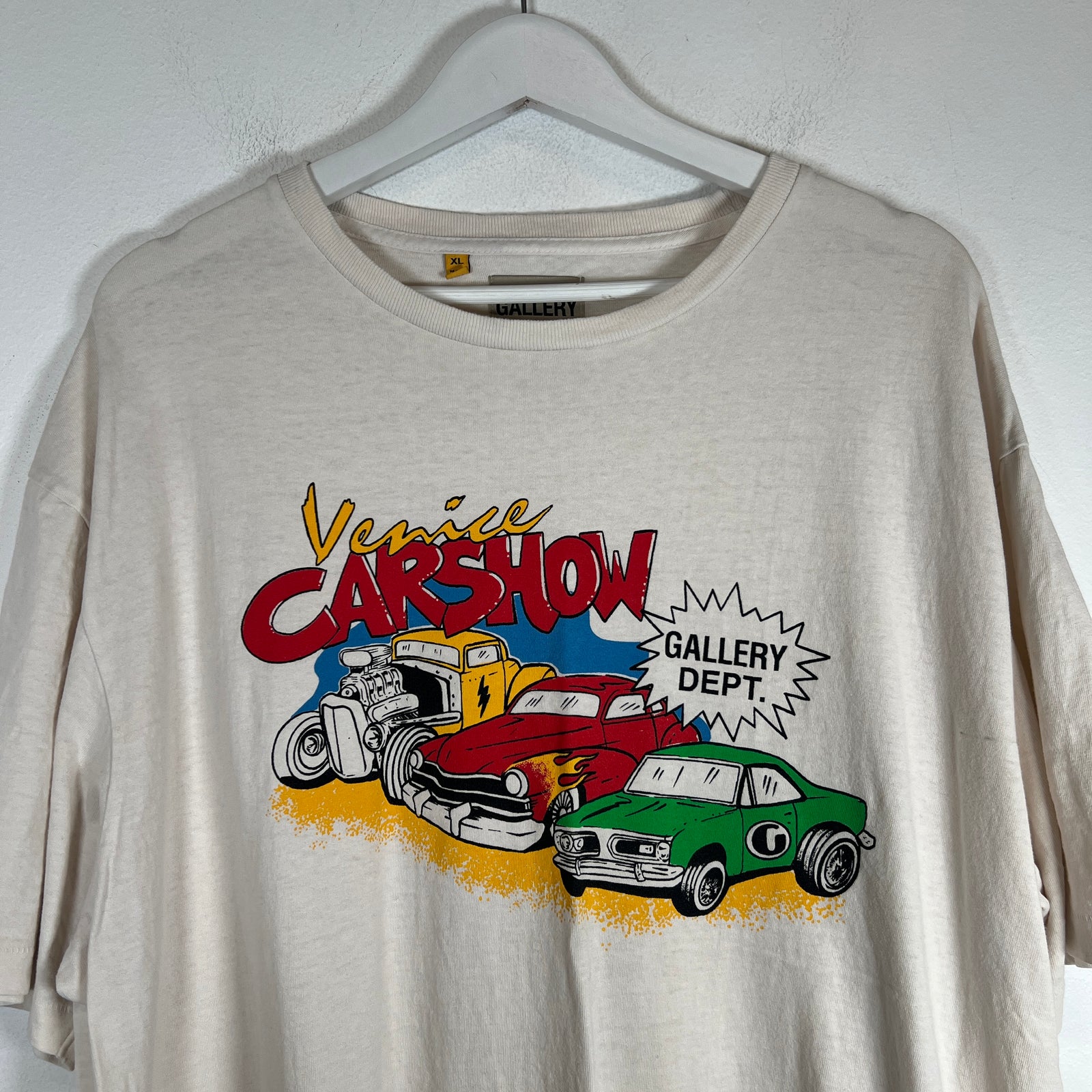 Gallery Dept Cream Venice Car Show T-Shirt Size XL