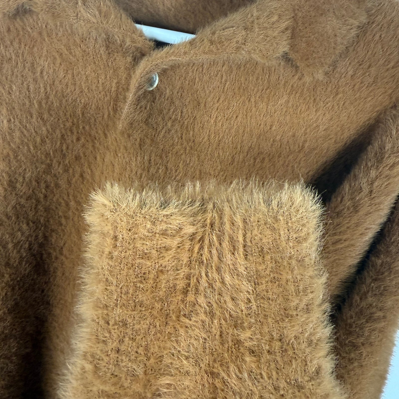 Jacquemus Neve Brushed Brown Stretch Knit Polo Sweater Size L