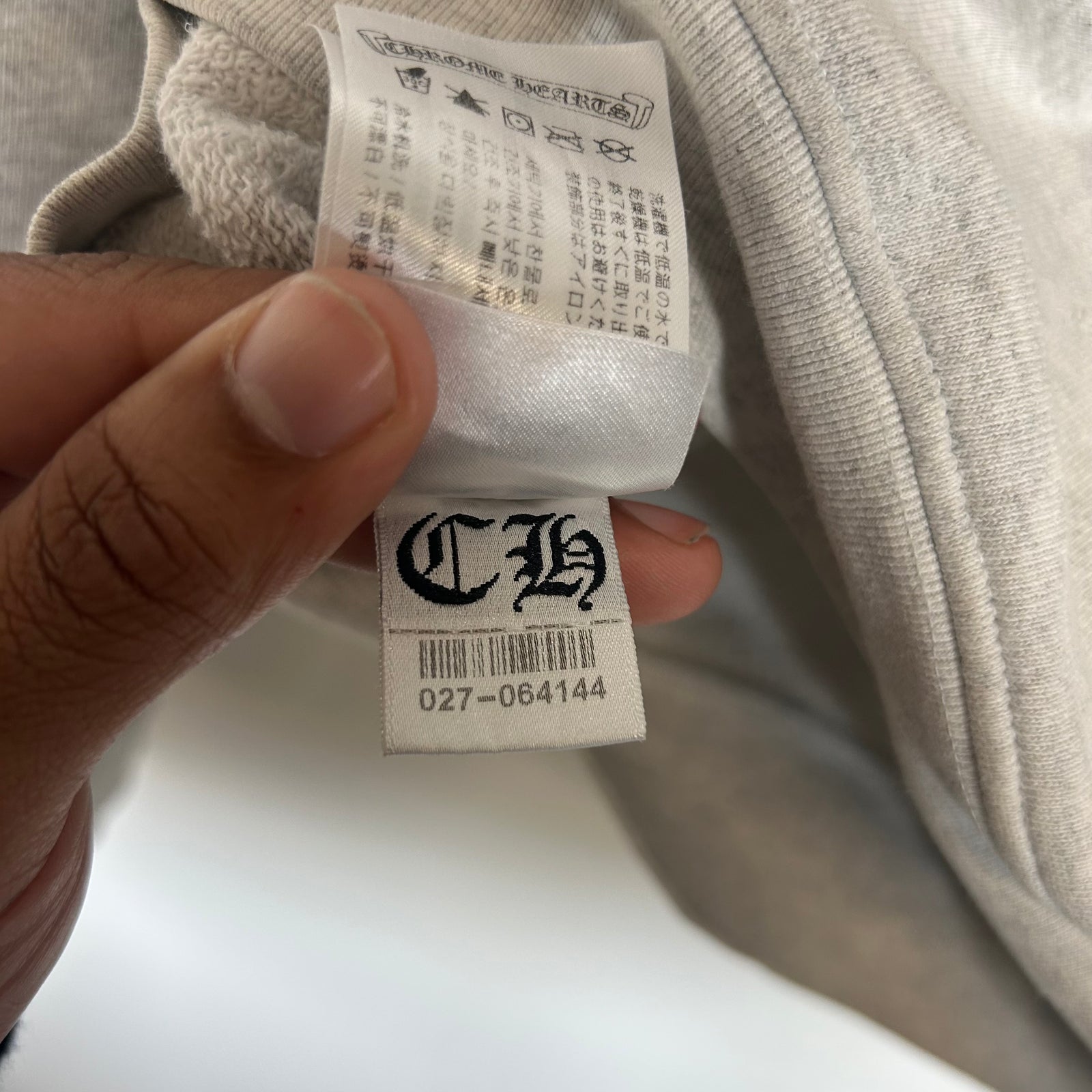 Chrome Hearts Grey Matty Boy Hoodie Size L