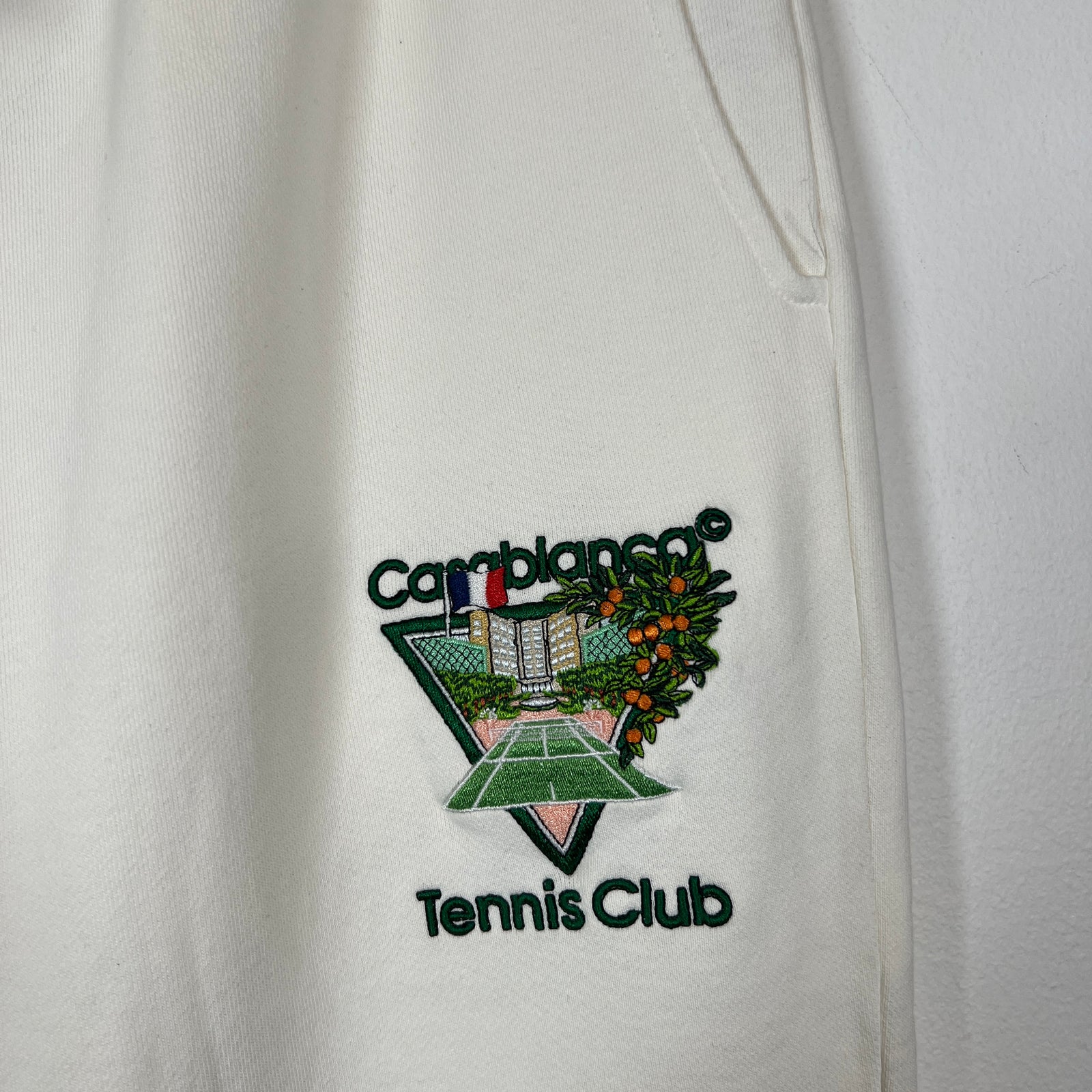 Casablanca White Tennis Club Sweatpants Size L