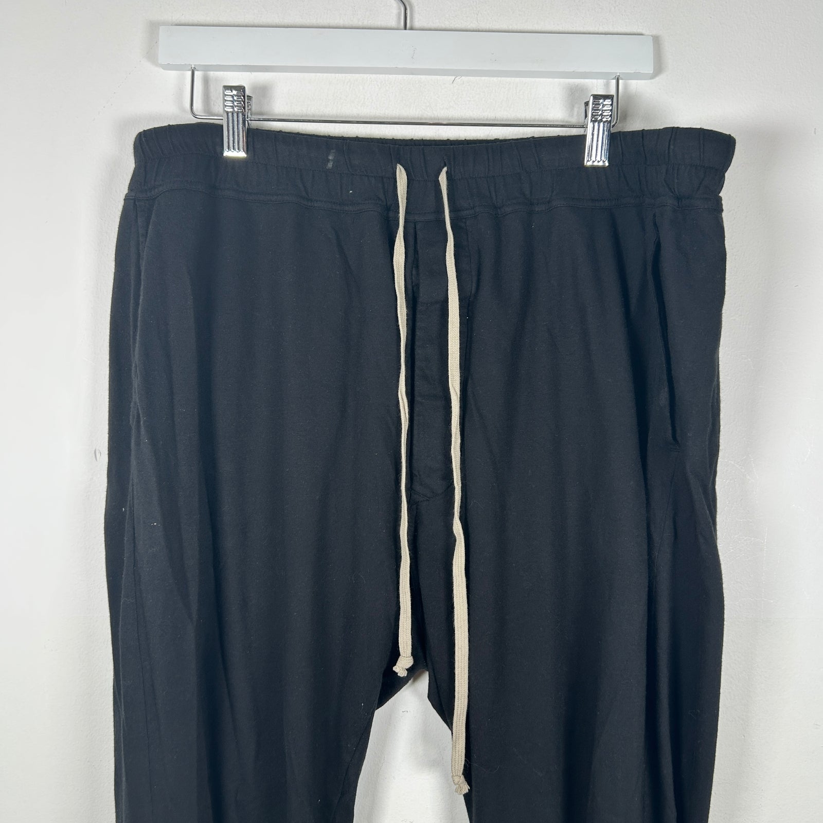 Rick Owens DRKSHDW Black Thin Drop Crotch Sweats Size XXL
