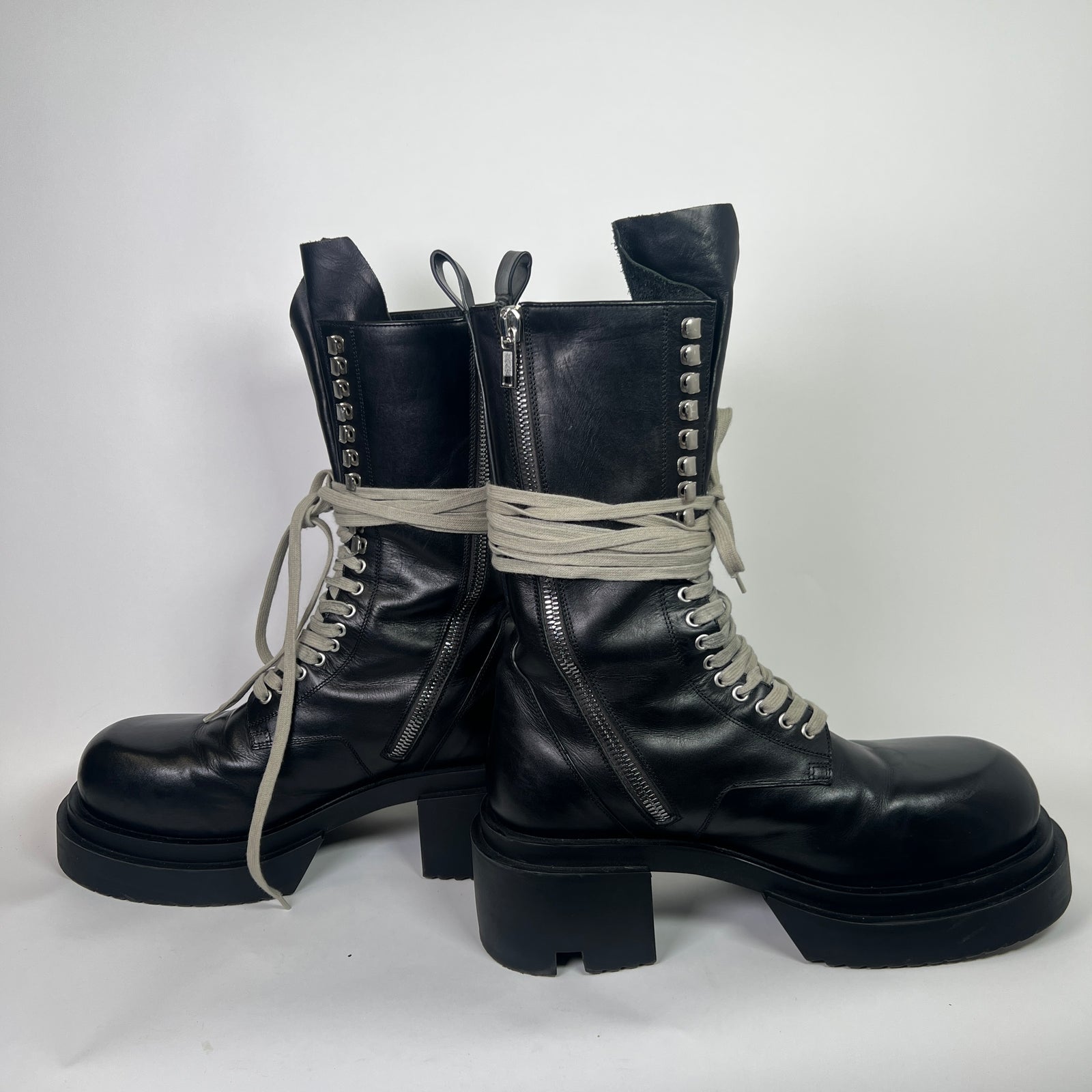 Rick Owens Army Bogun Lace-Up Boots