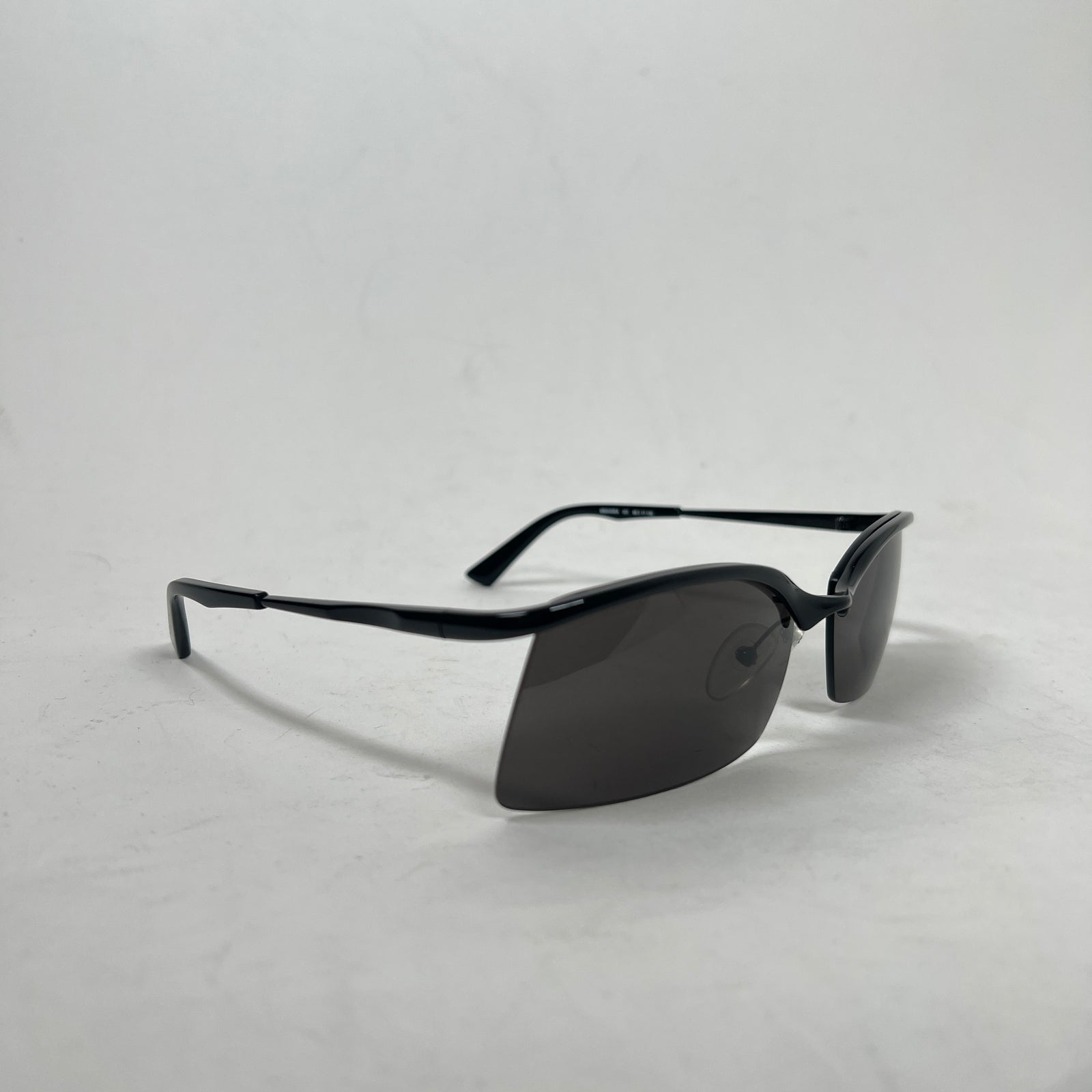 Balenciaga Black Fire Rectangle Sunglasses