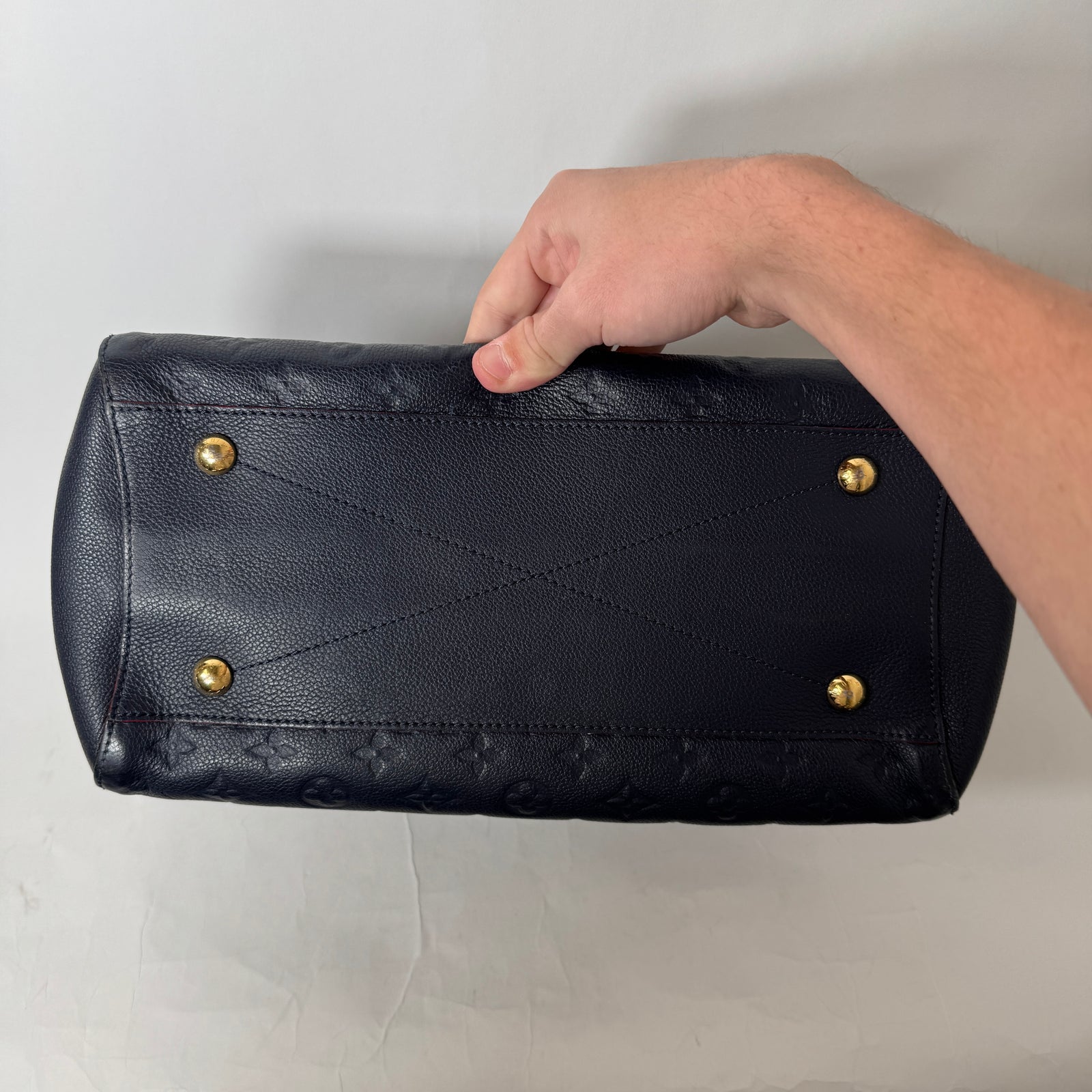 Louis Vuitton Navy Montaigne GM Monogram Empreinte