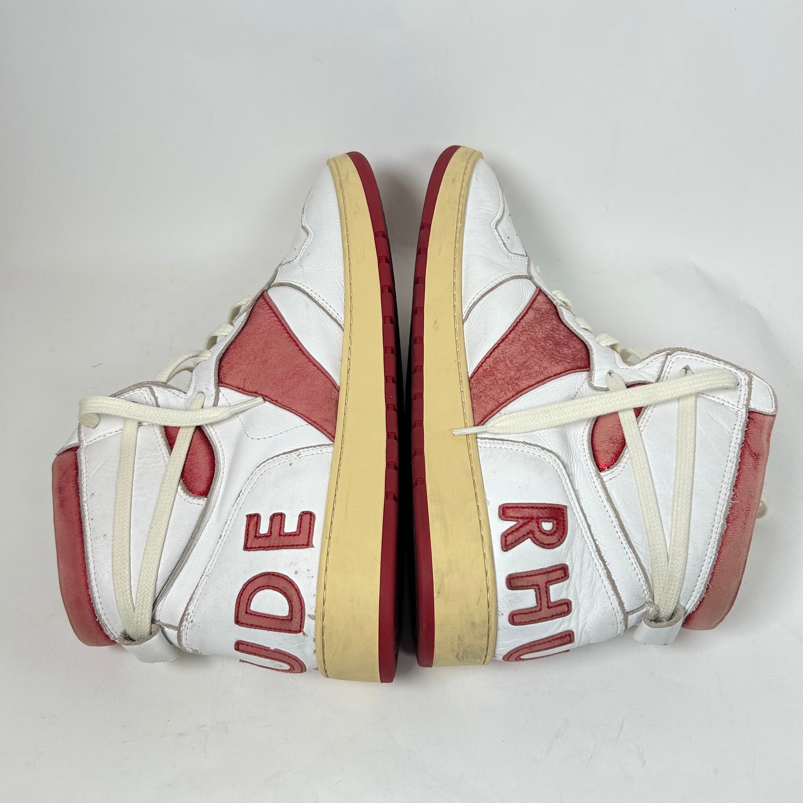Rhude Red/White Rhecess High Sneaker Size 12