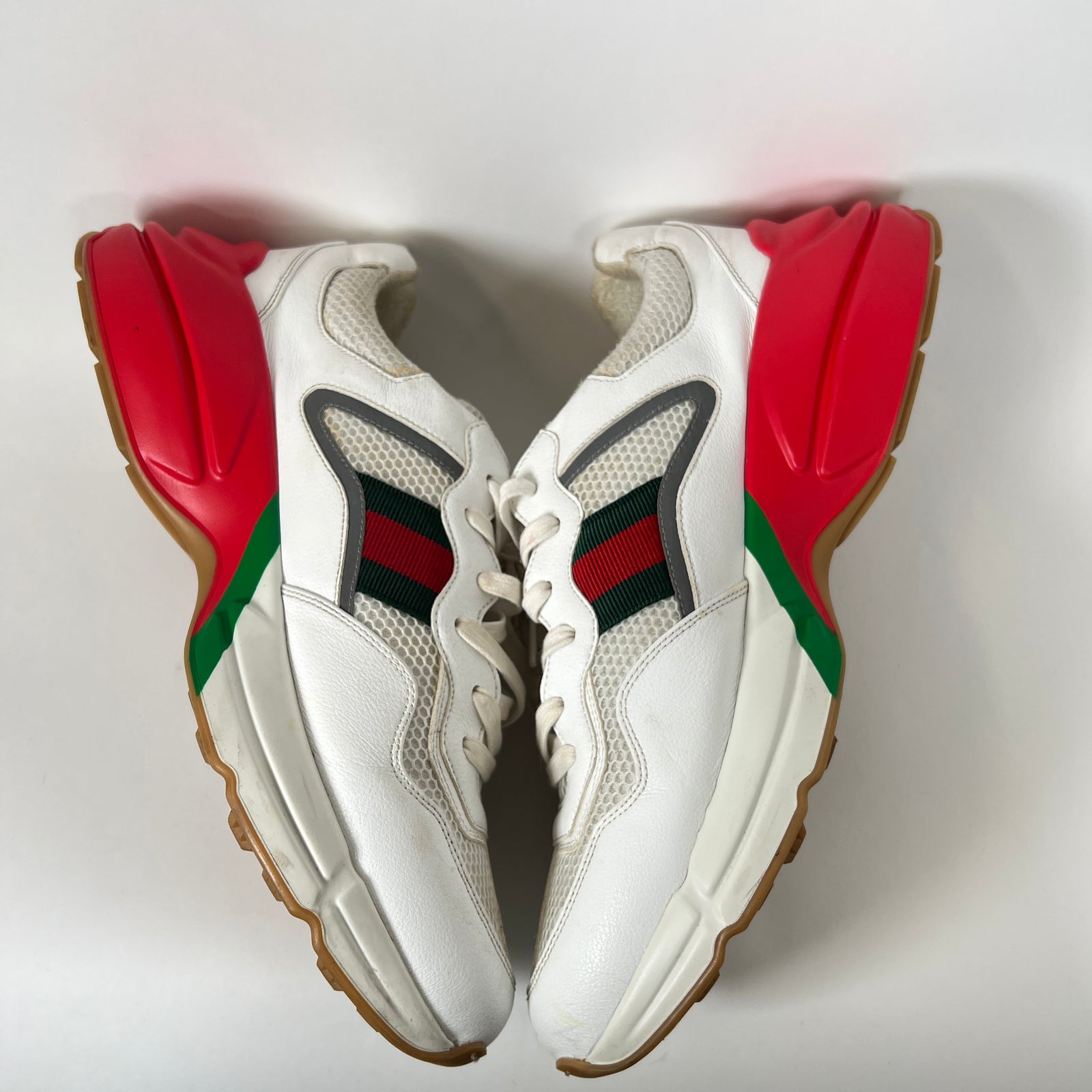 Gucci White Web Rhyton Sneaker Size GG 12