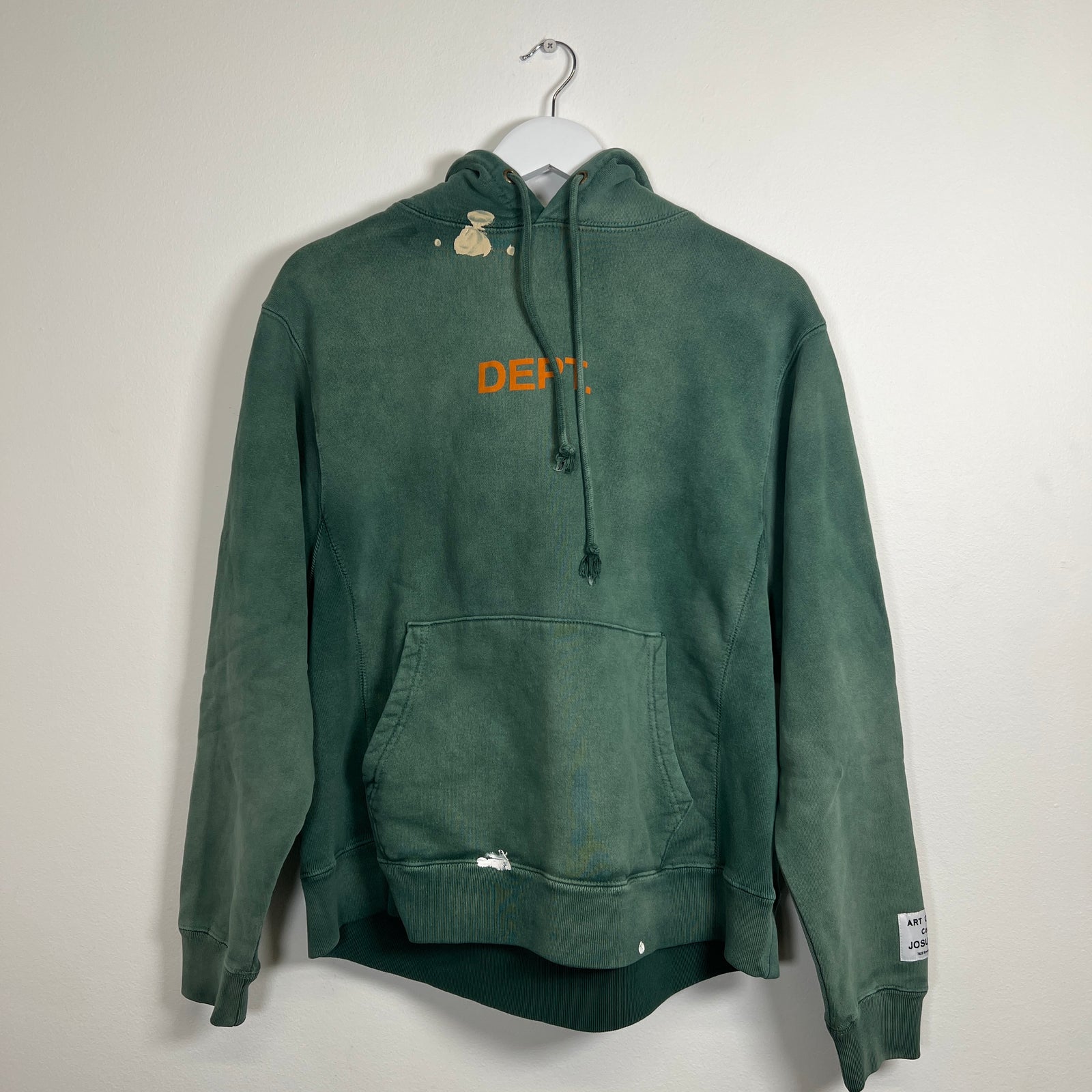 Gallery Dept Green 'Dept' Logo Hoodie Size S