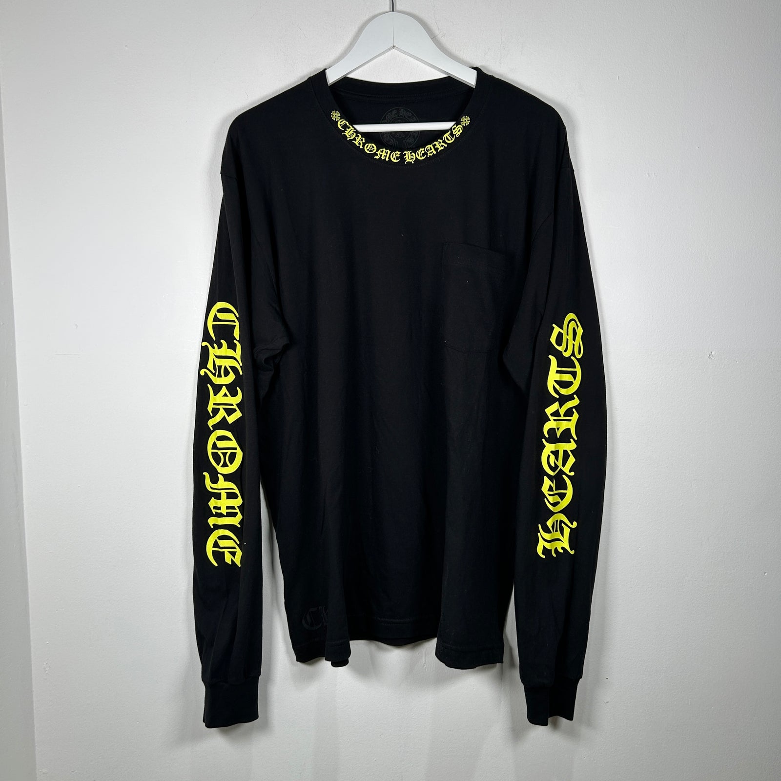 Chrome Hearts Yellow Spell Out Longsleeve Size XL