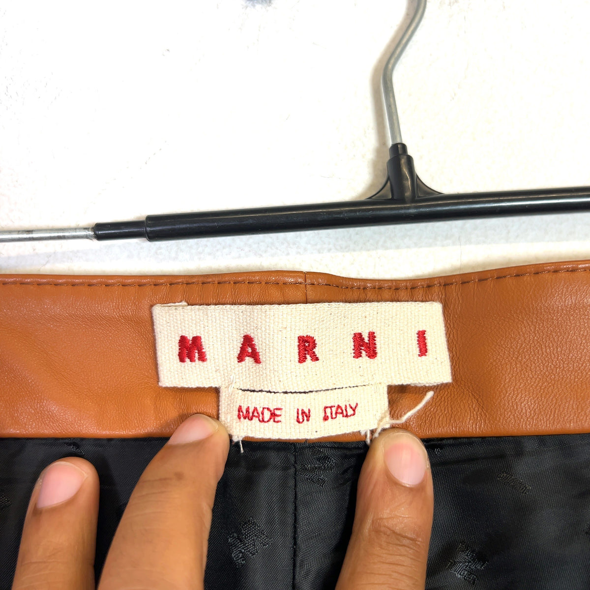 Marni Leather Cargo Shorts