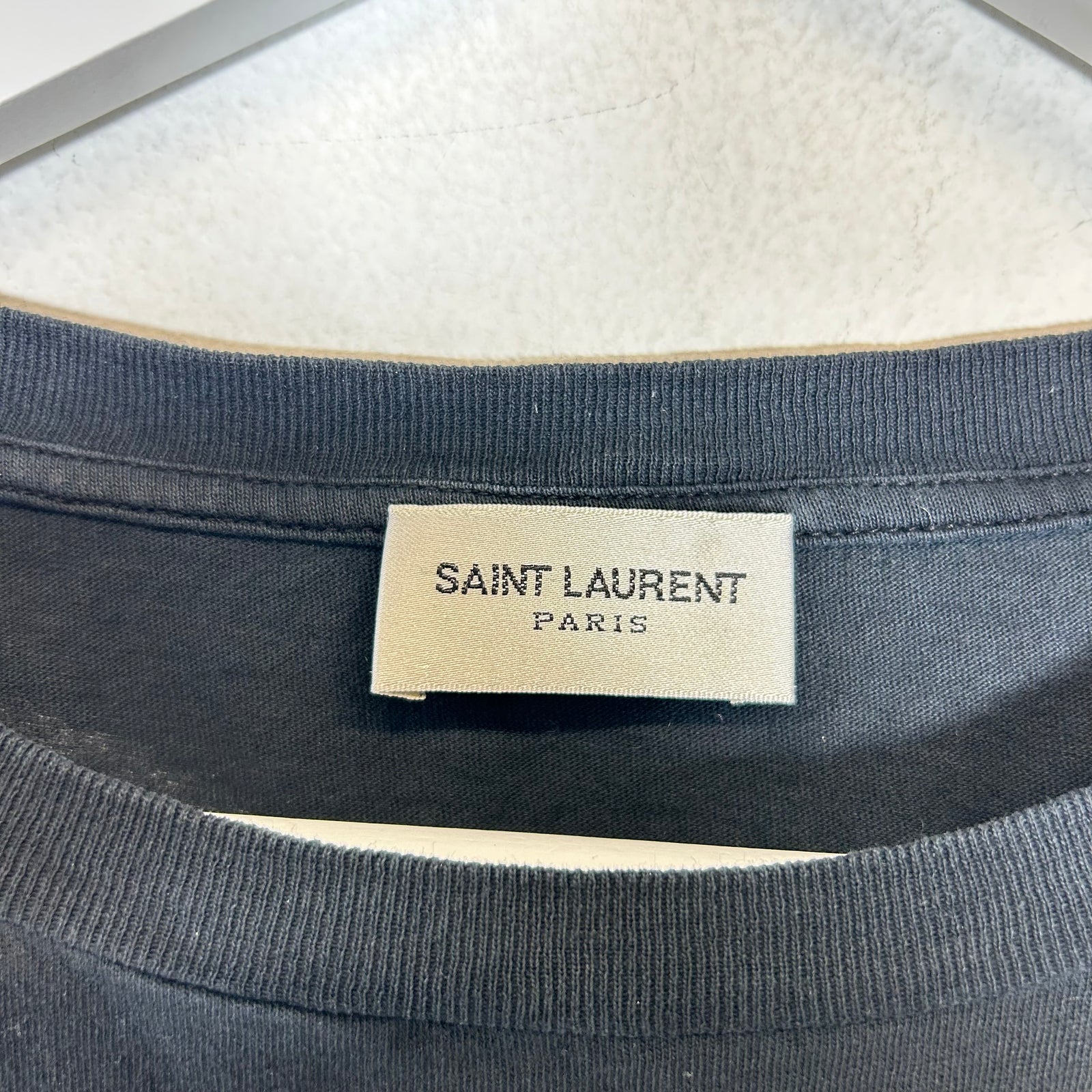 Saint Laurent Paris Black Bat Print Tee Size L