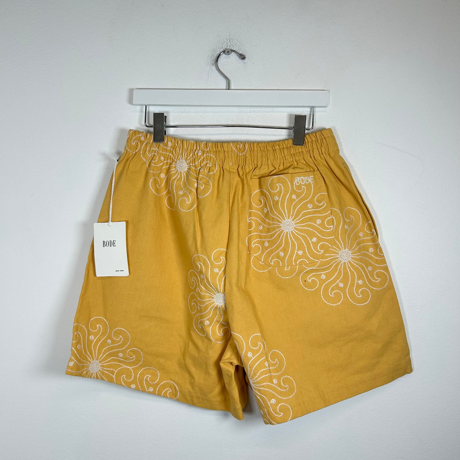 Bode Yellow Soleil Shorts Size L
