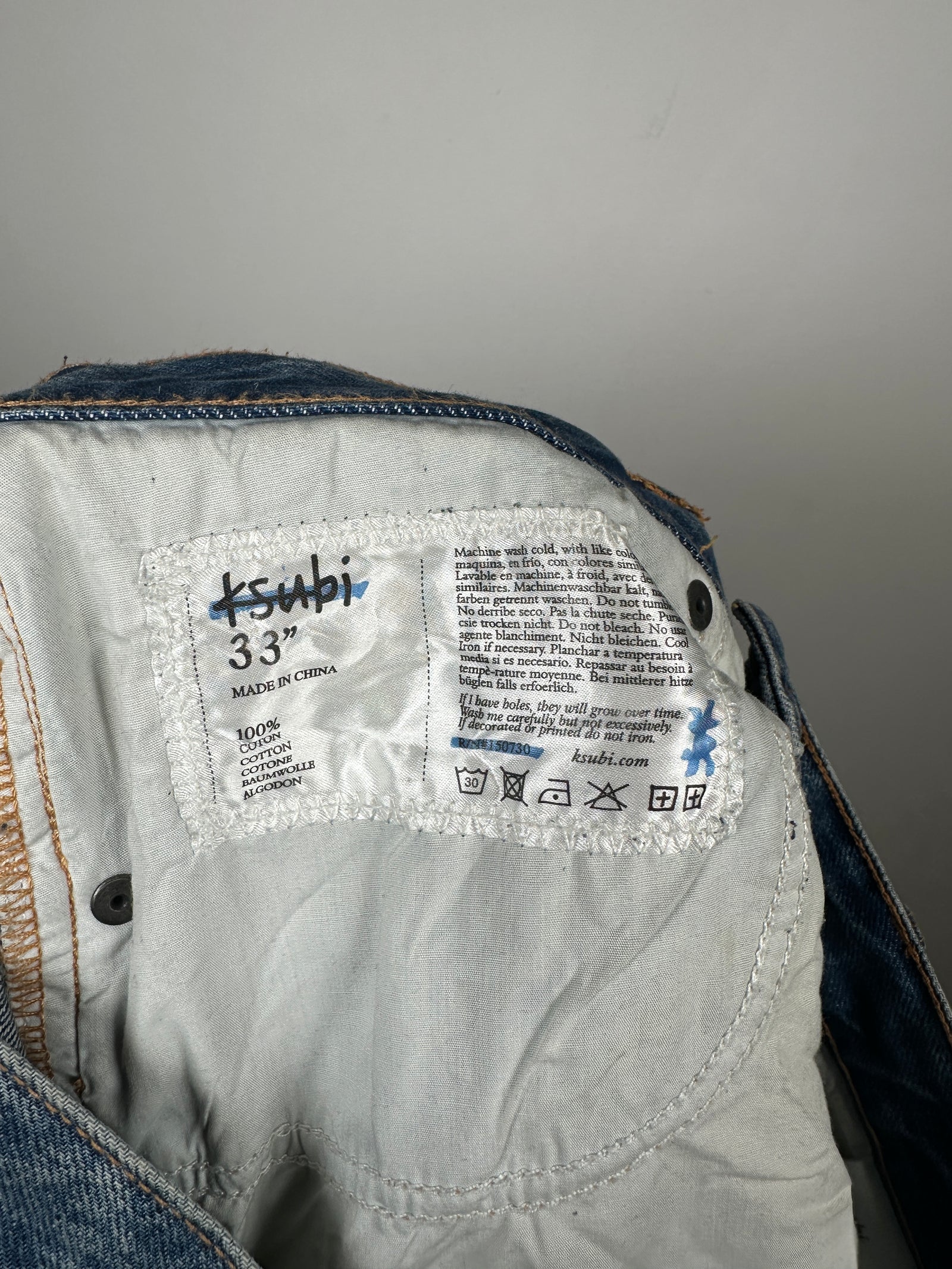 Ksubi Jeans Wide Leg Size 33