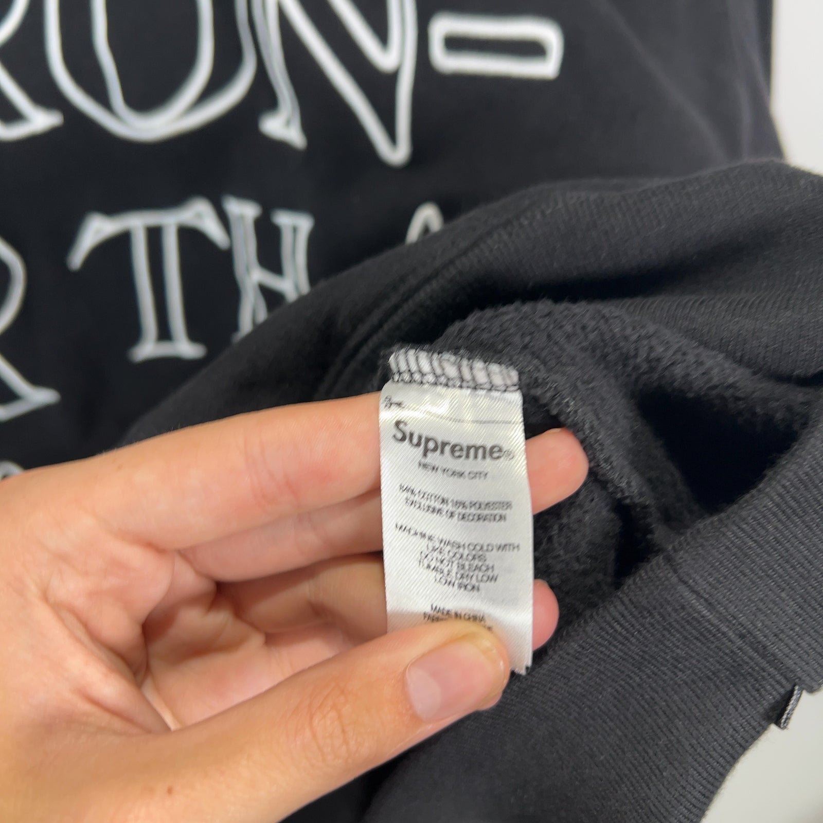 Supreme x Cactus Plant Flea Market Stronger Than Fear Embroidered Hoodie