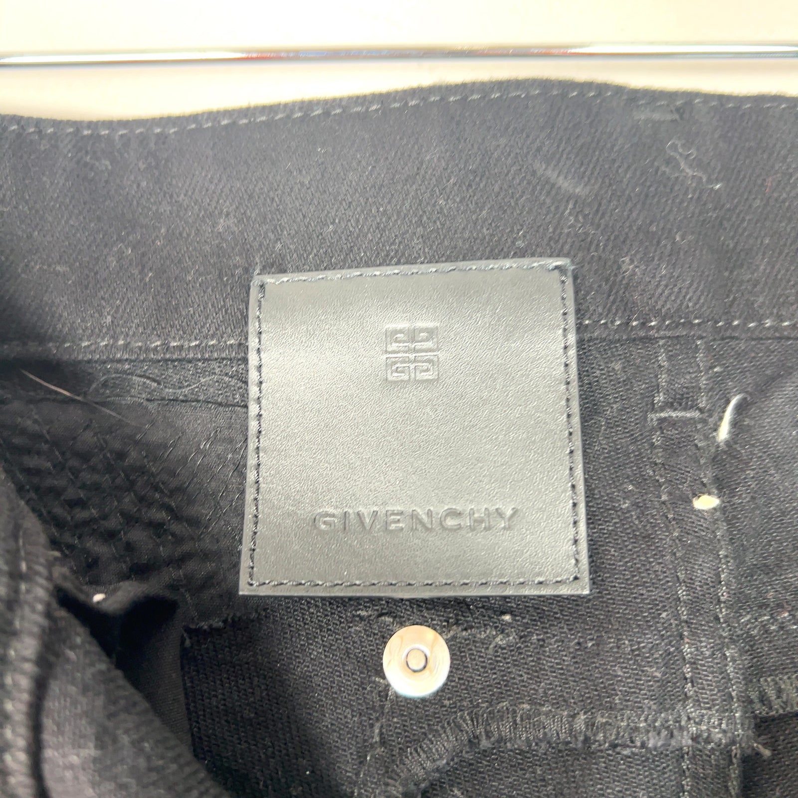 Givenchy Distressed Black Skinny Jeans