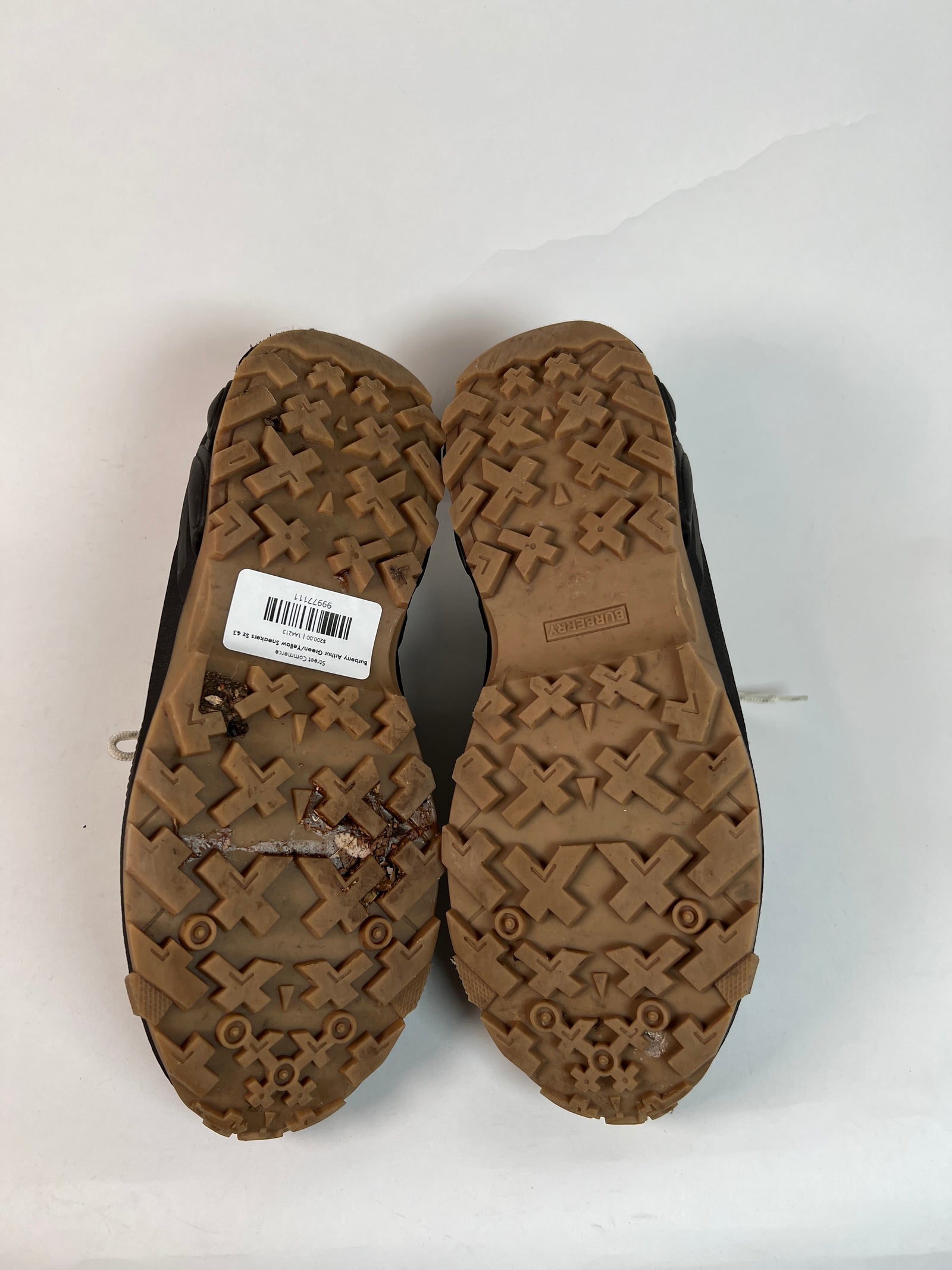 Burberry Arthur Green/Yellow Sneakers Sz 43