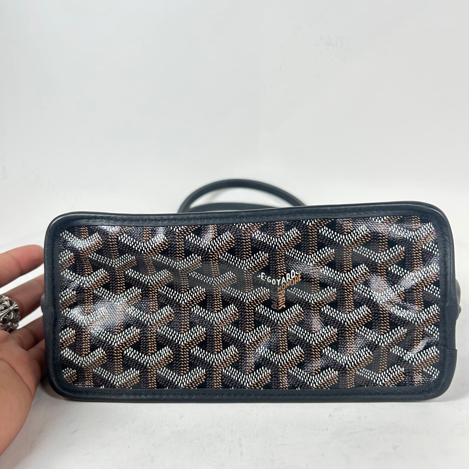 Goyard Black Reversible Mini Anjou Tote Bag
